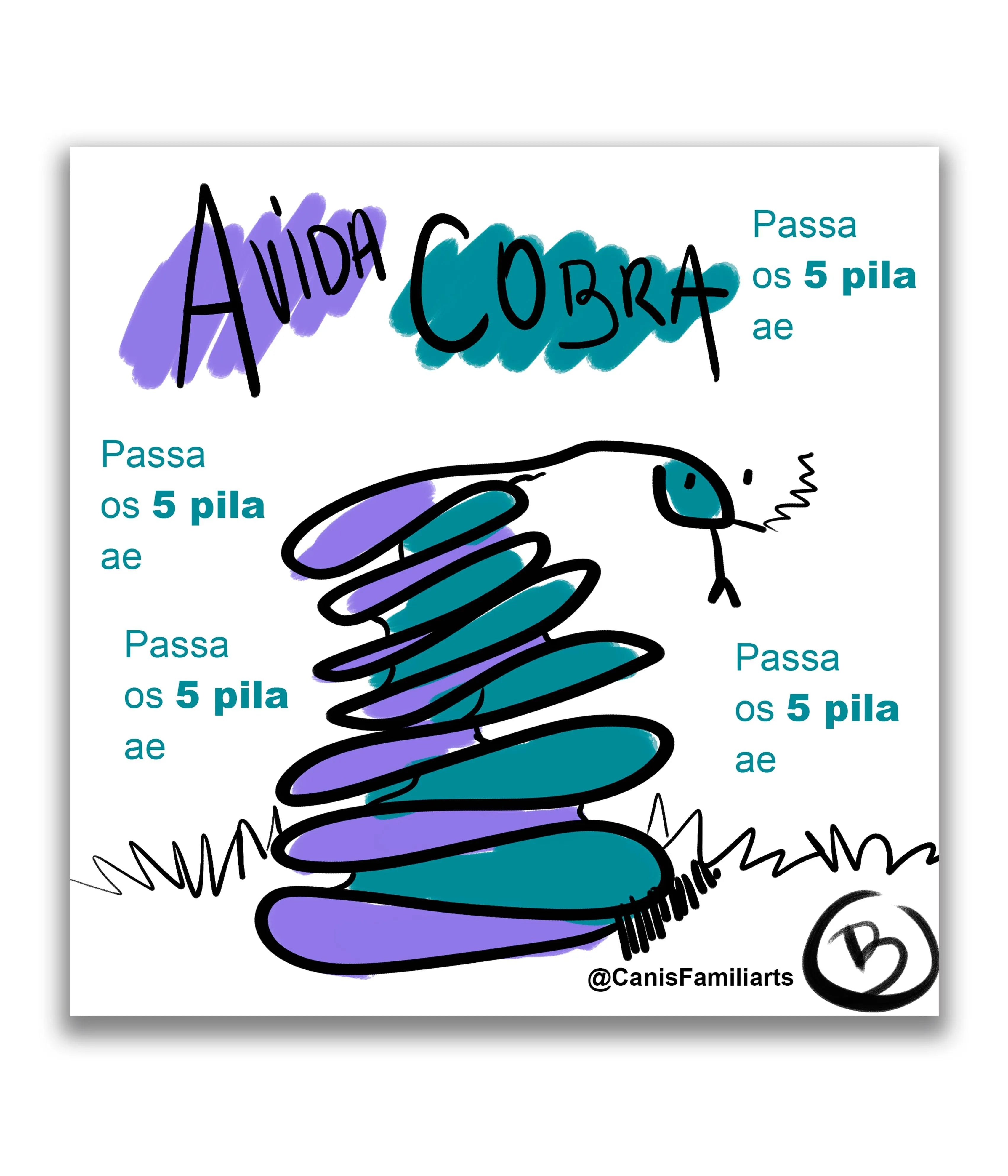 a-vida-cobra-rei-do-sticker - Rei do Sticker