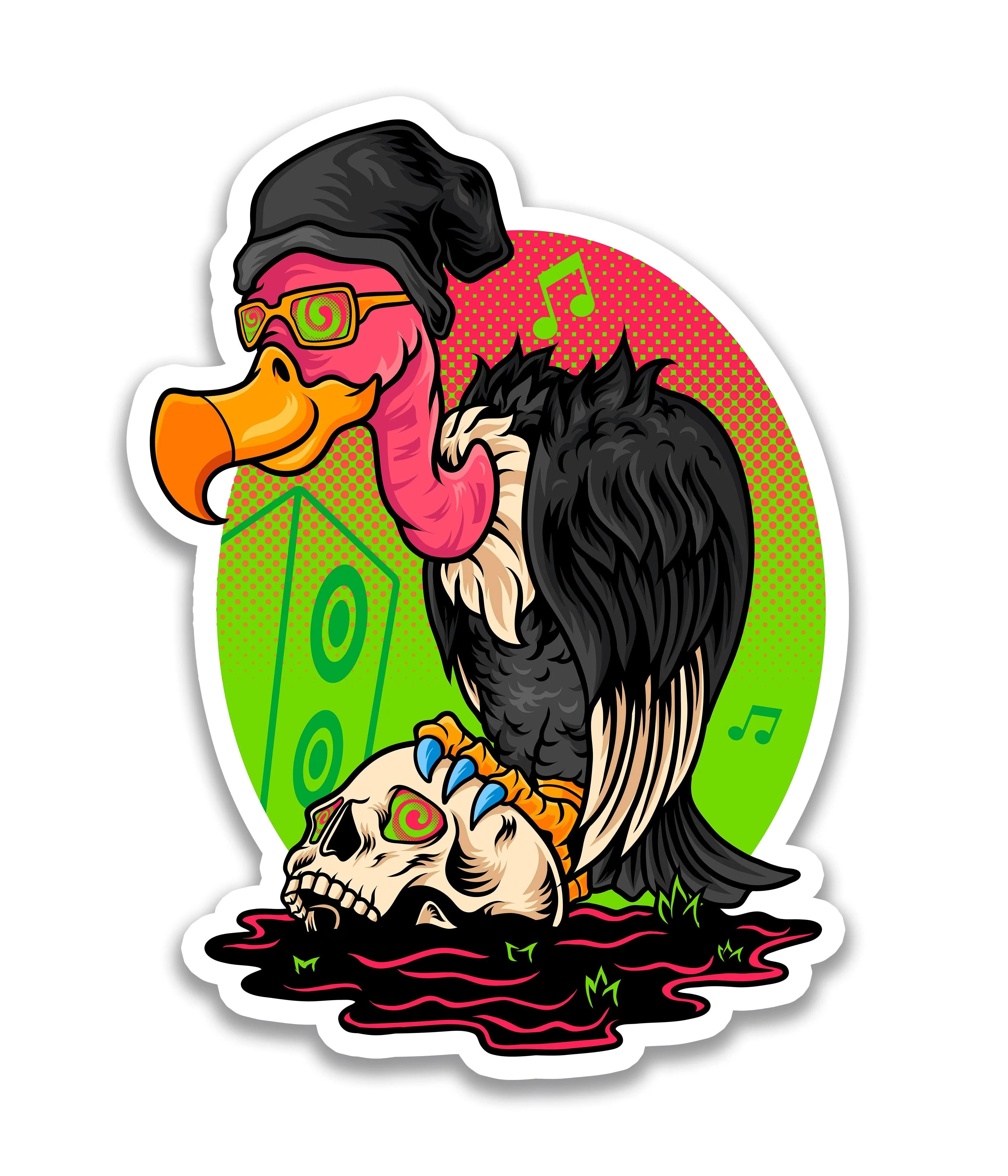 abutre-louco-rei-do-sticker - Rei do Sticker