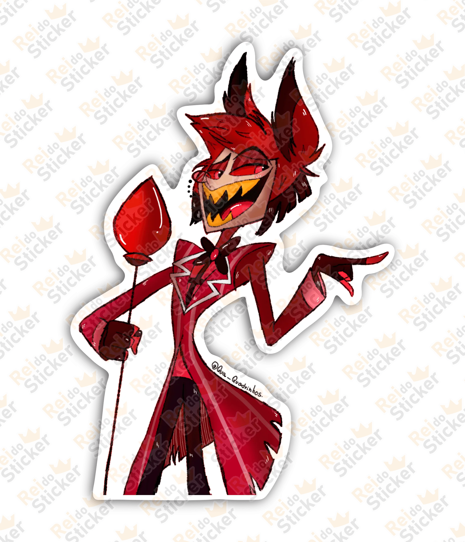 alastor-hazbin-hotel-rei-do-sticker - Rei do Sticker