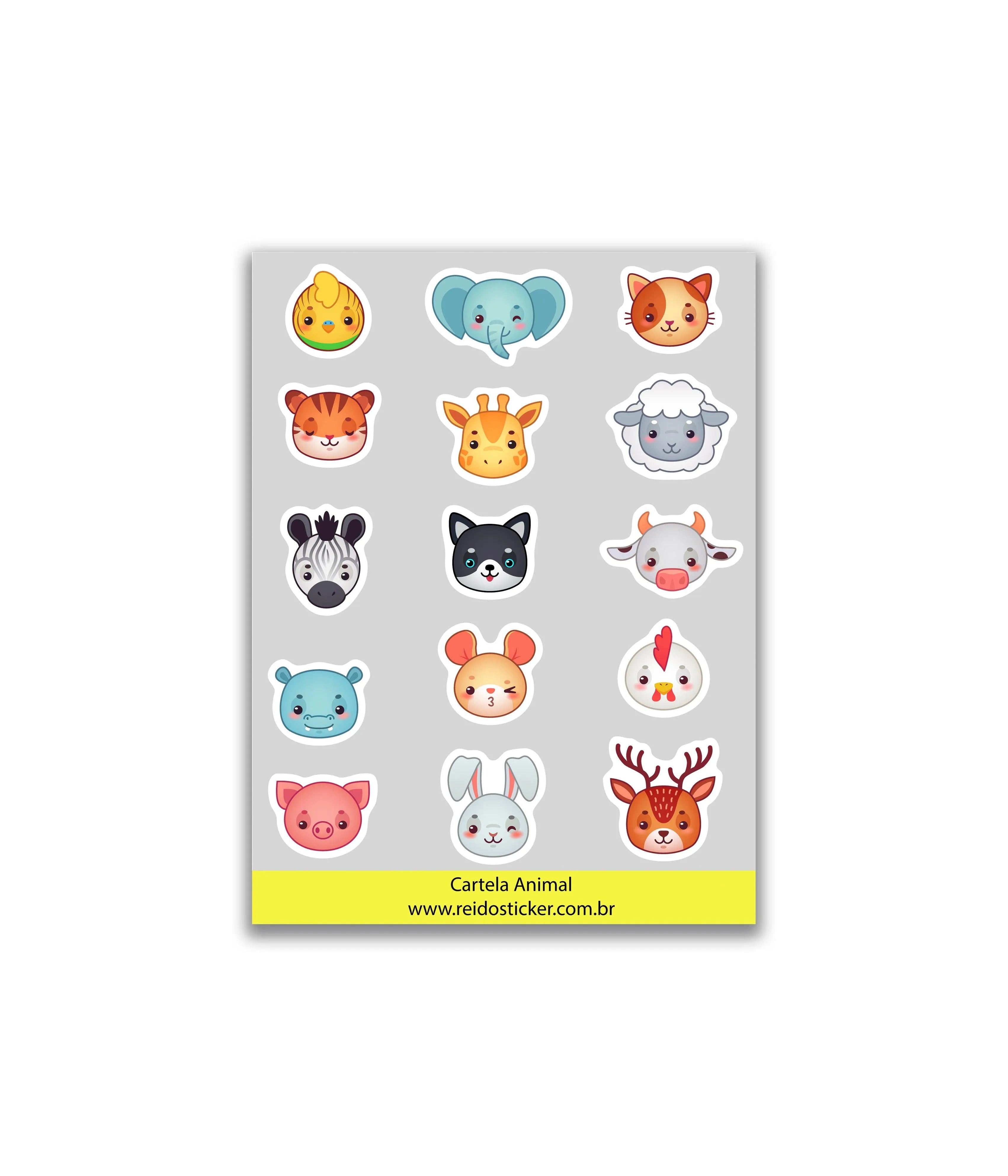 Cartela Animal - Rei do Sticker