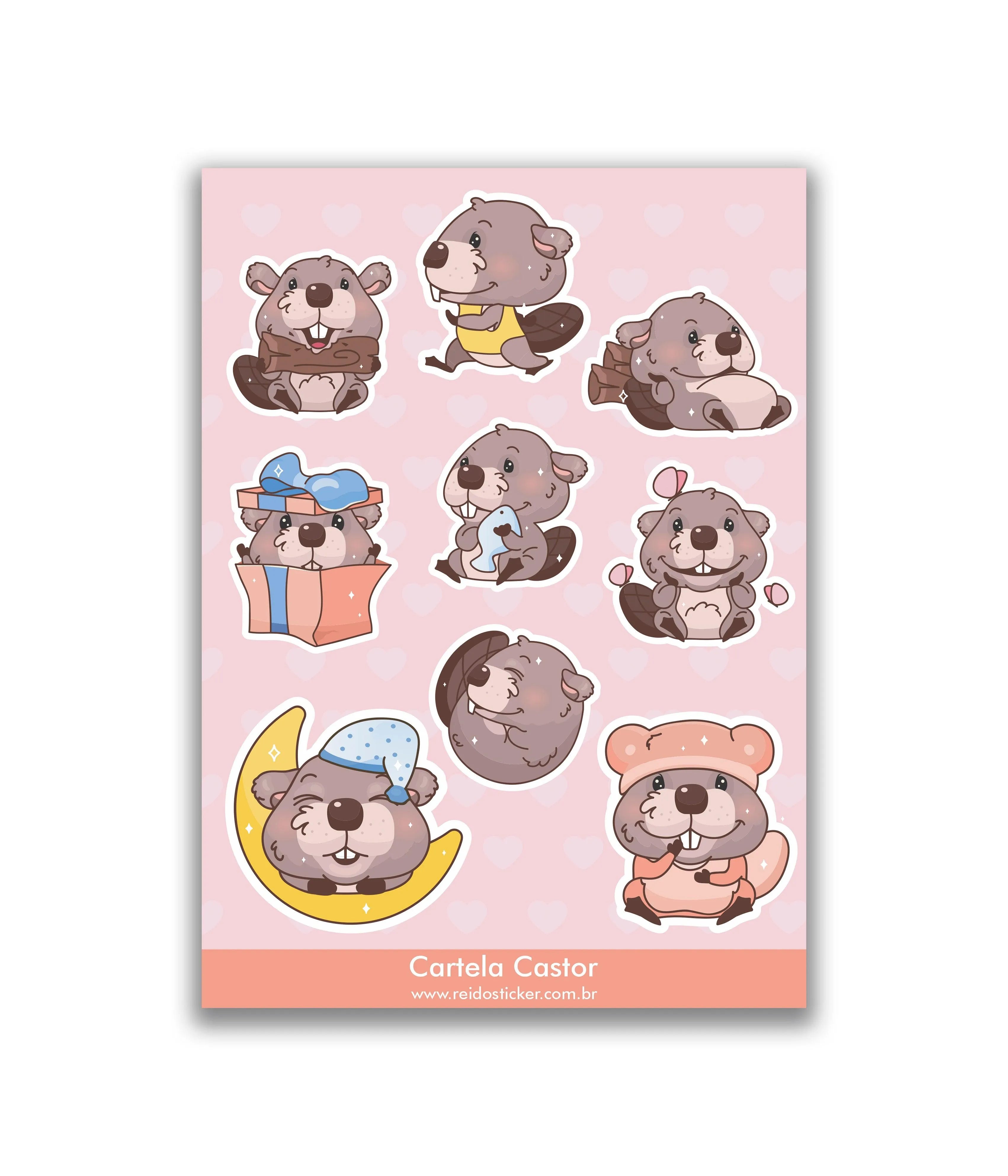 Cartela Castor - Rei do Sticker