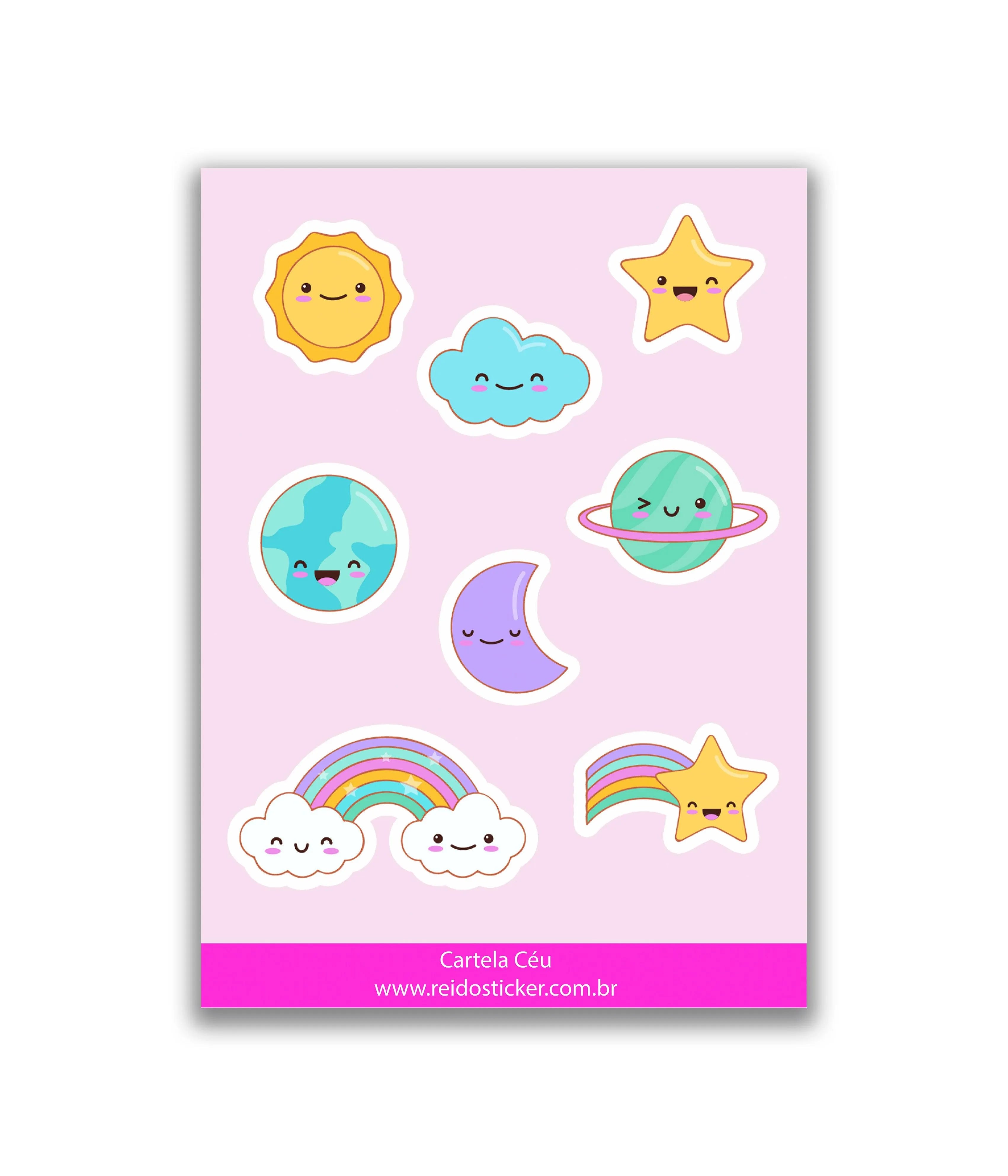 Cartela Céu - Rei do Sticker