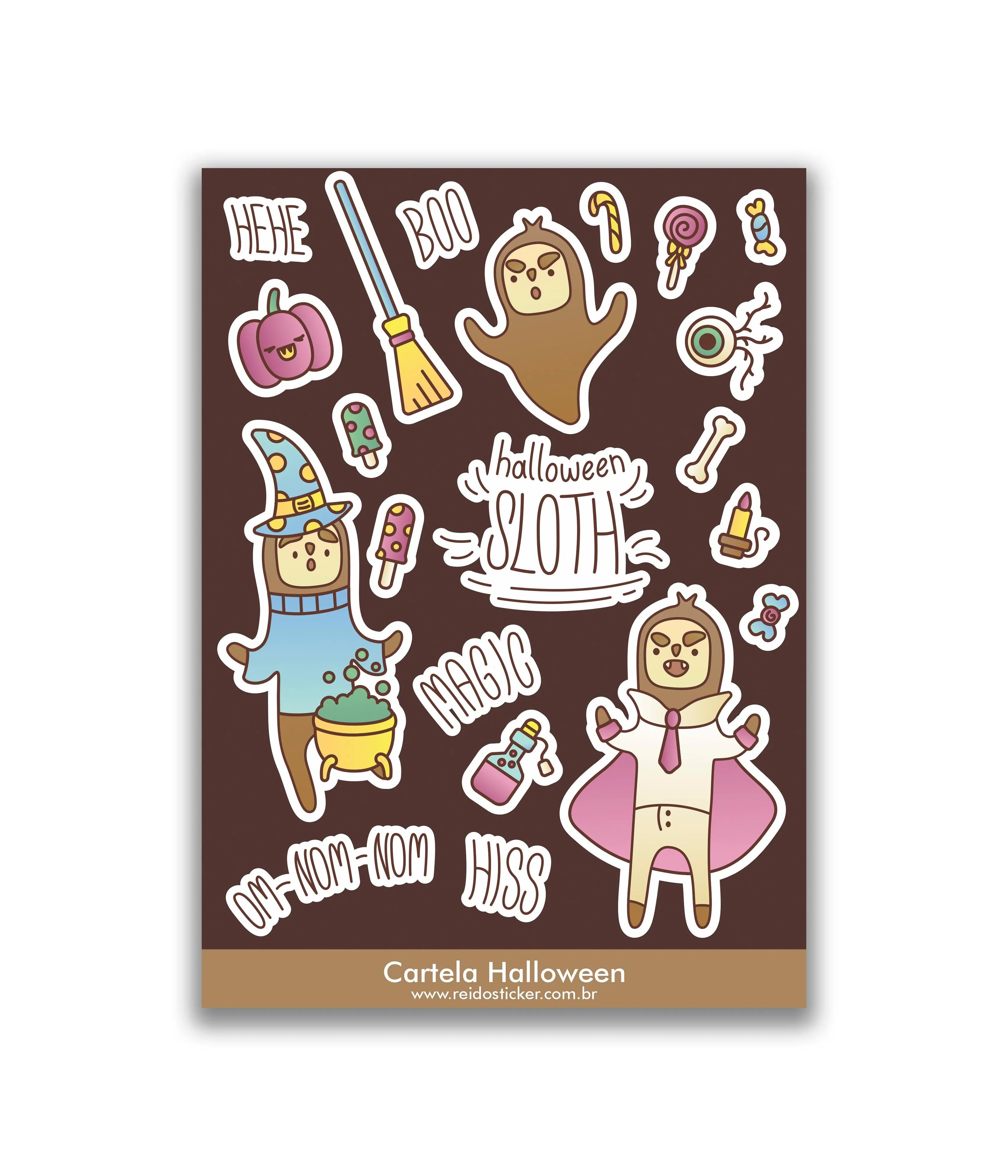 Cartela Halloween - Rei do Sticker