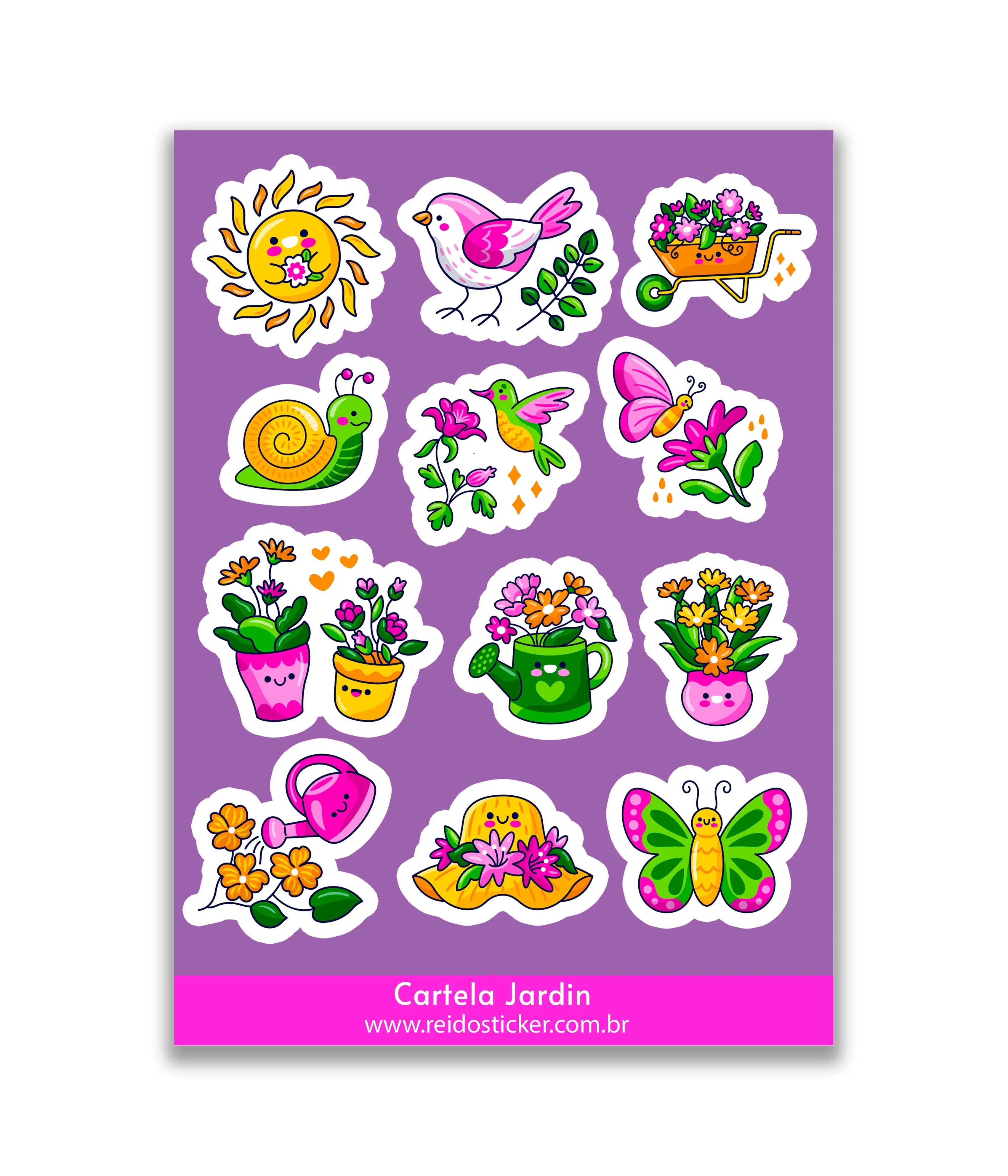 Cartela jardin - Rei do Sticker