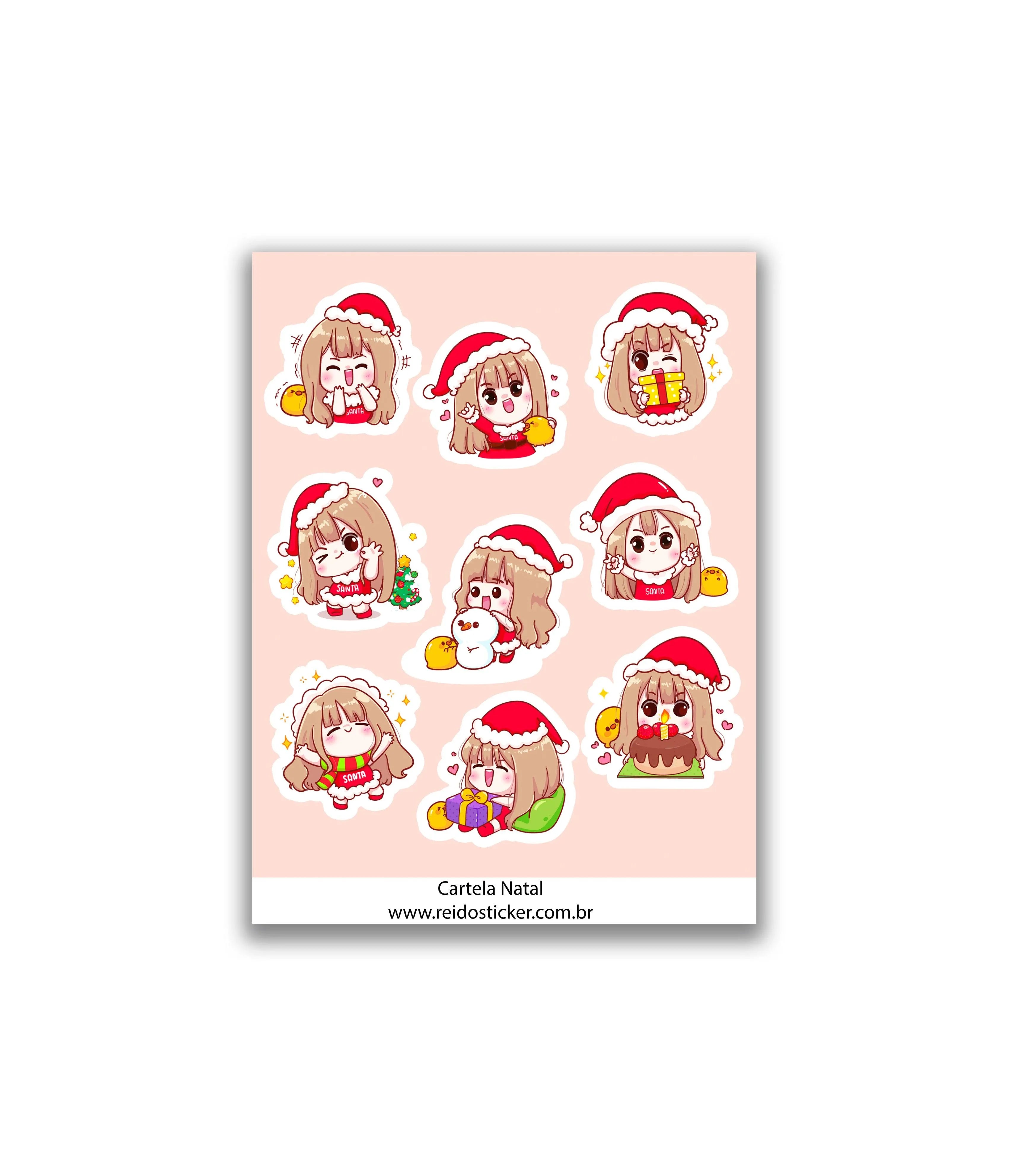 Cartela Natal - Rei do Sticker