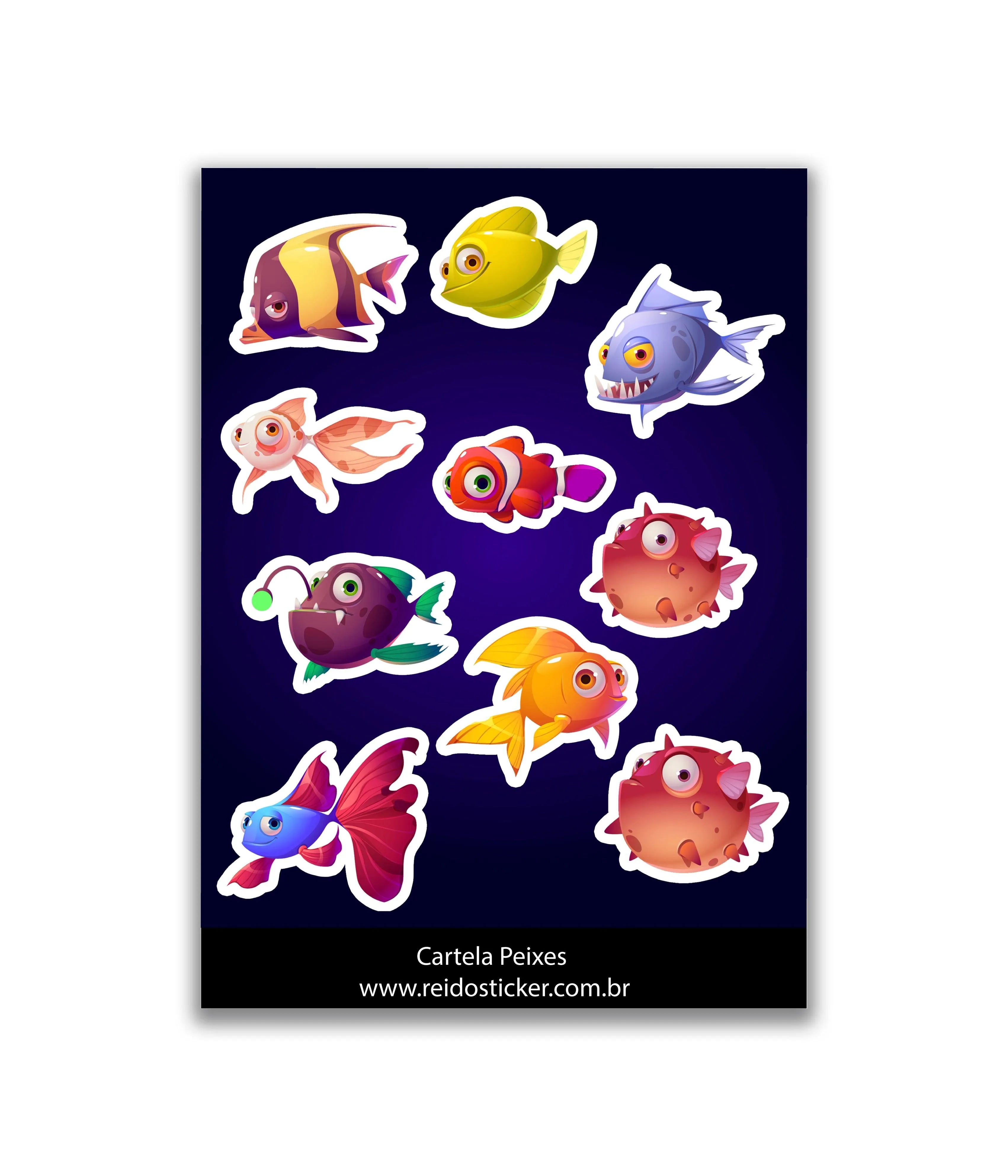 Cartela Peixes - Rei do Sticker