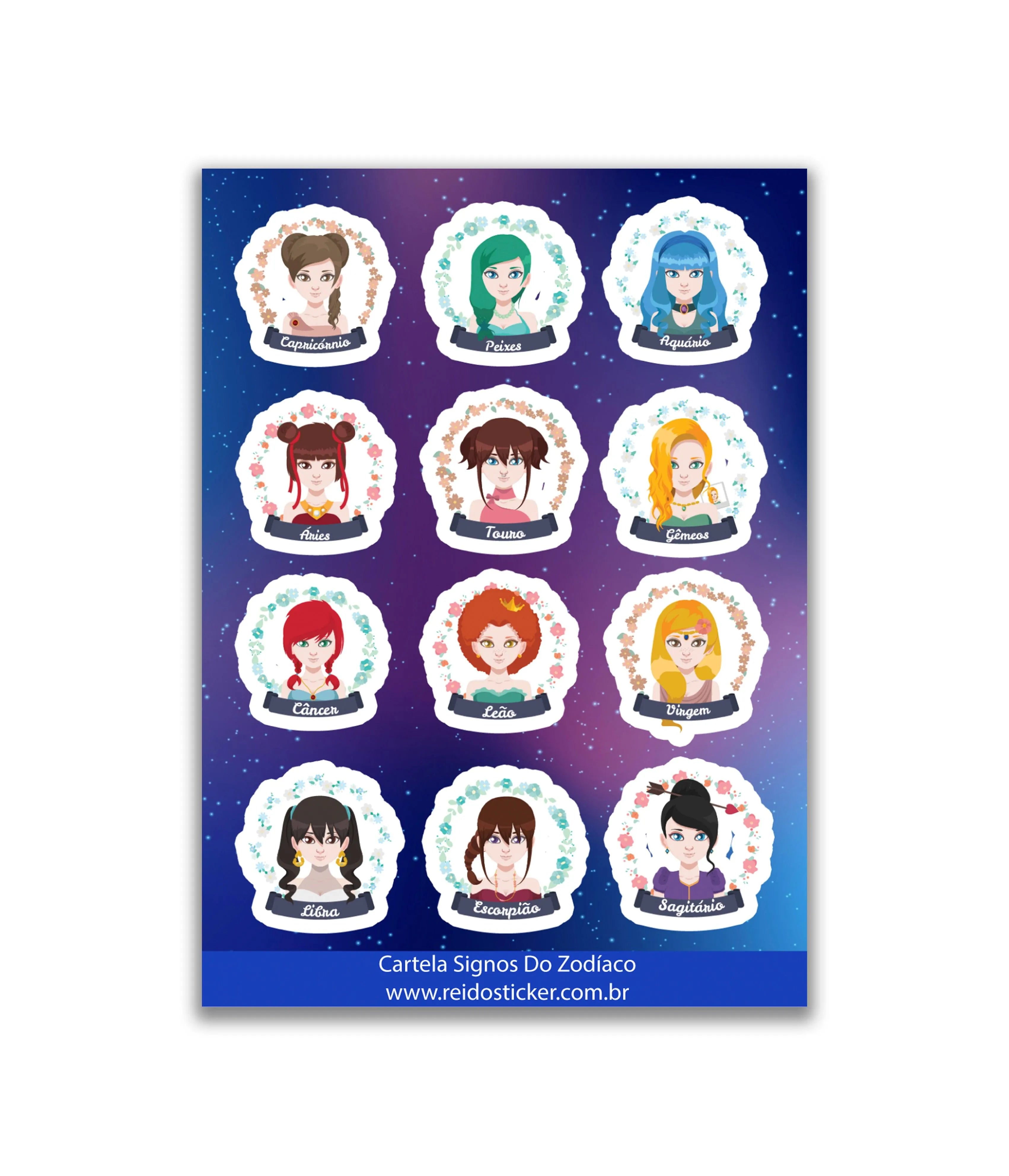 Cartela Signos - Rei do Sticker