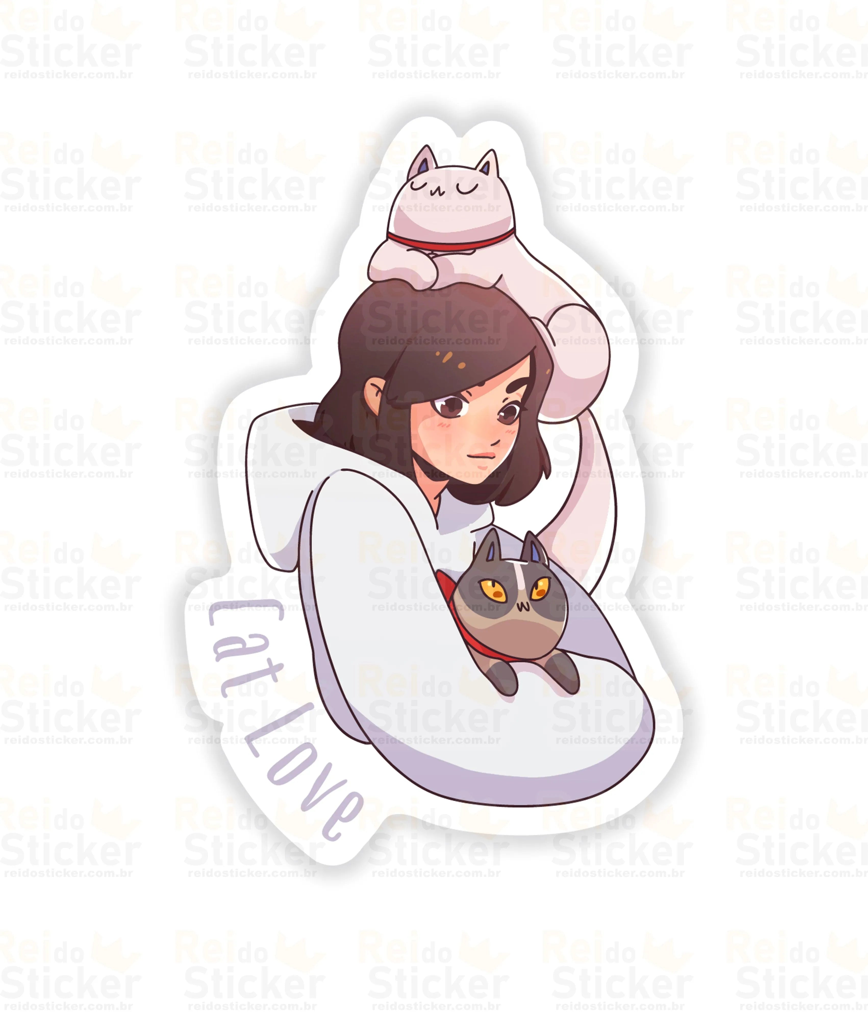 Cat Love V1 - Rei do Sticker