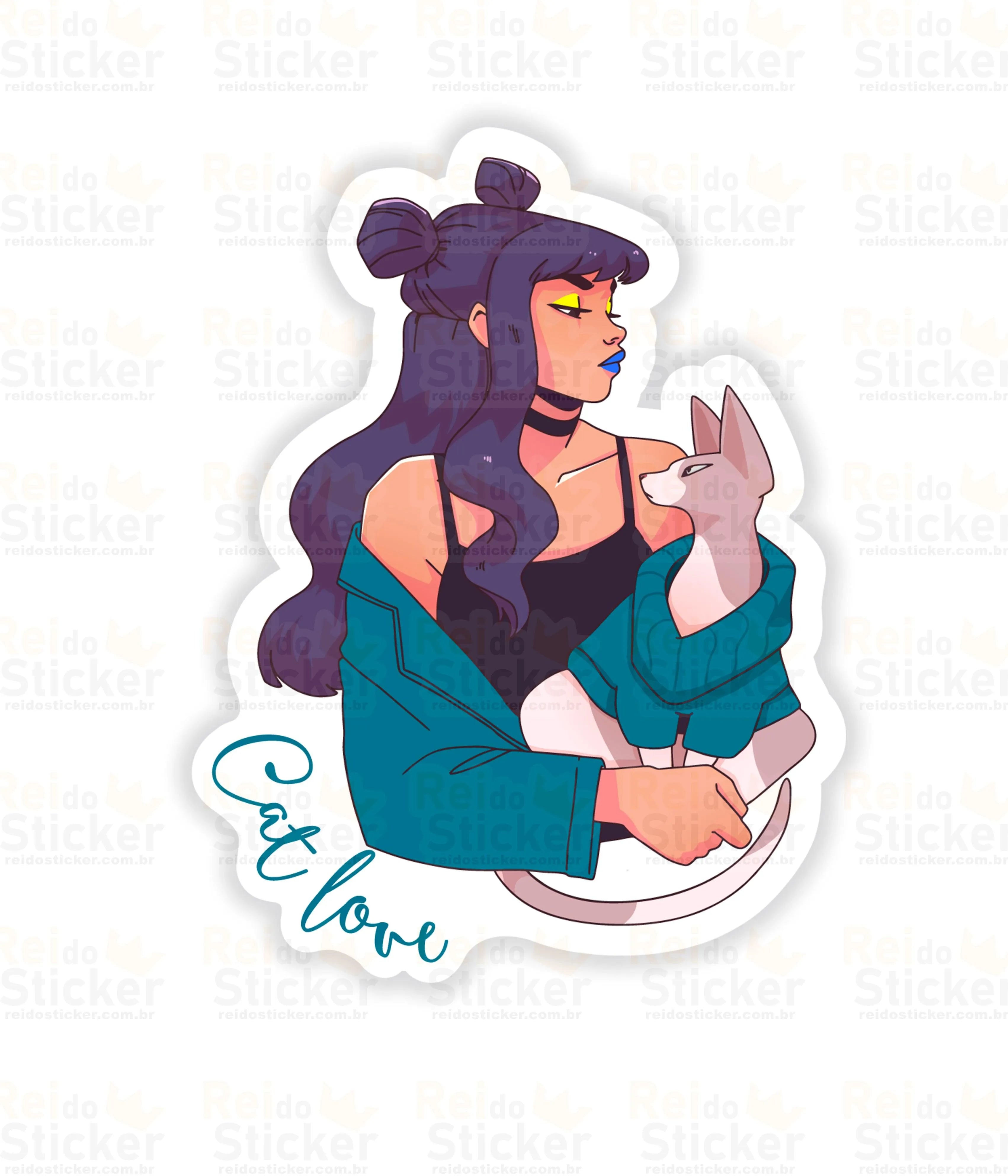 Cat Love V3 - Rei do Sticker