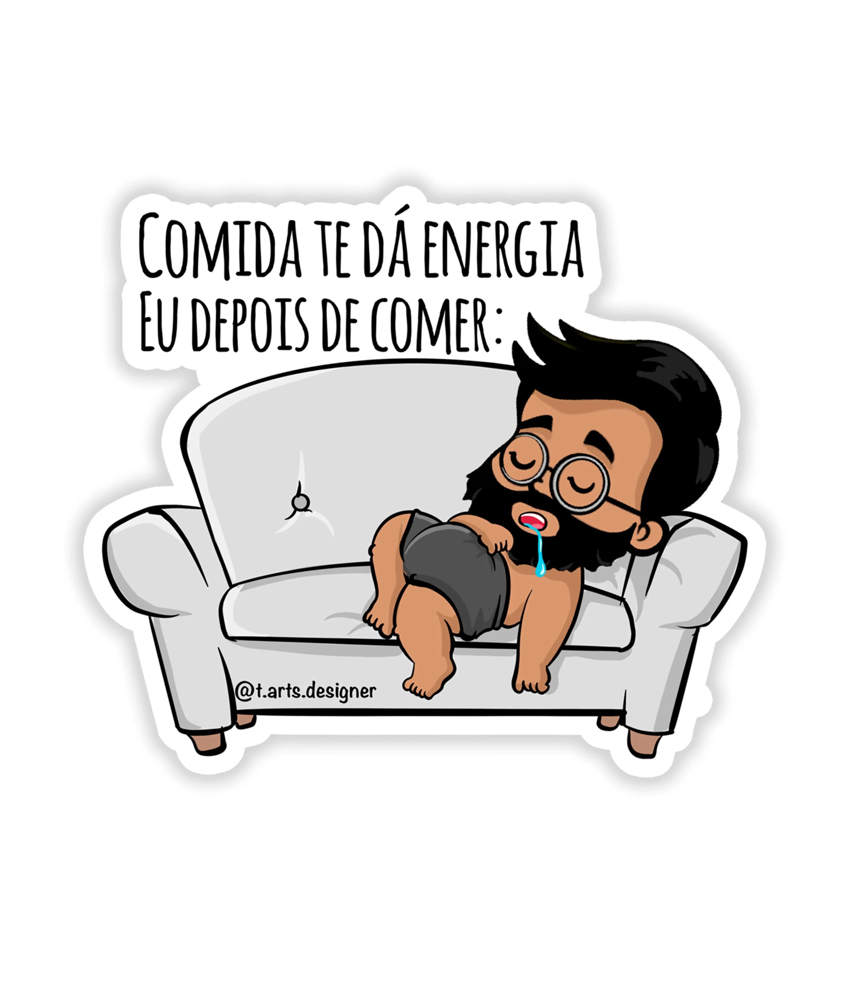 Comida Te Da Energia - Rei do Sticker