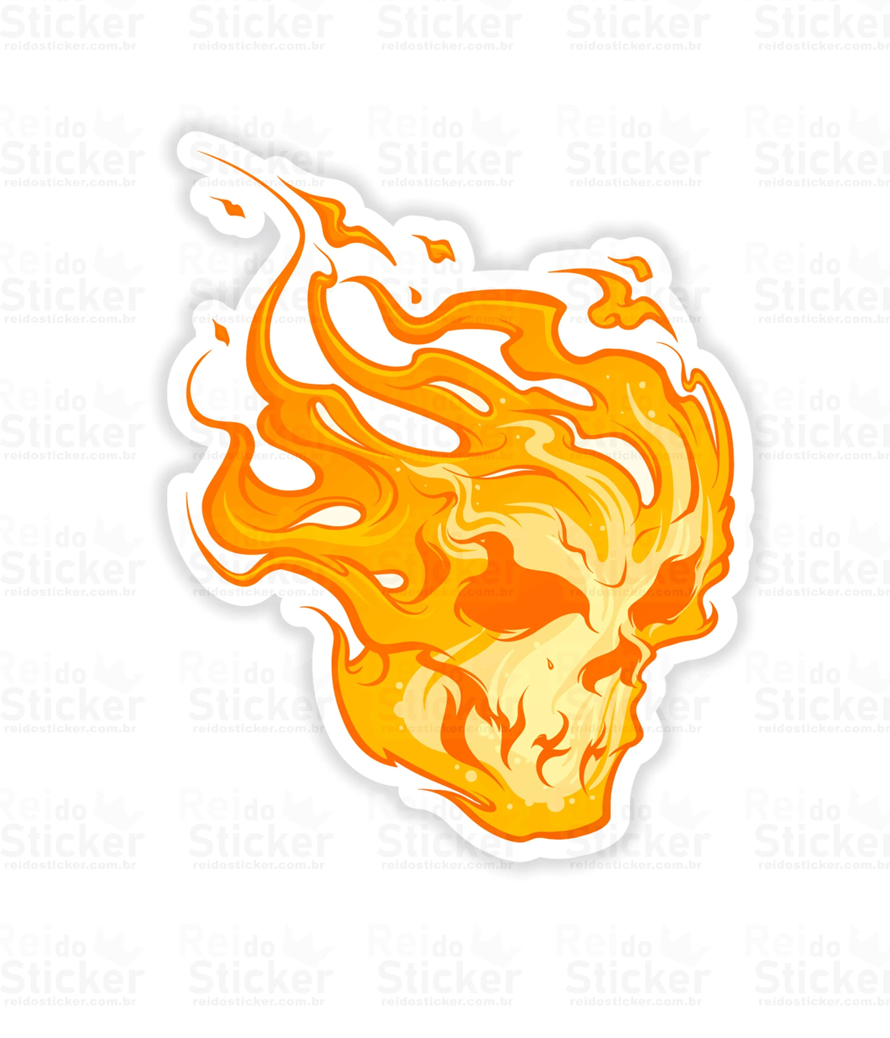 Fire Skull - Rei do Sticker