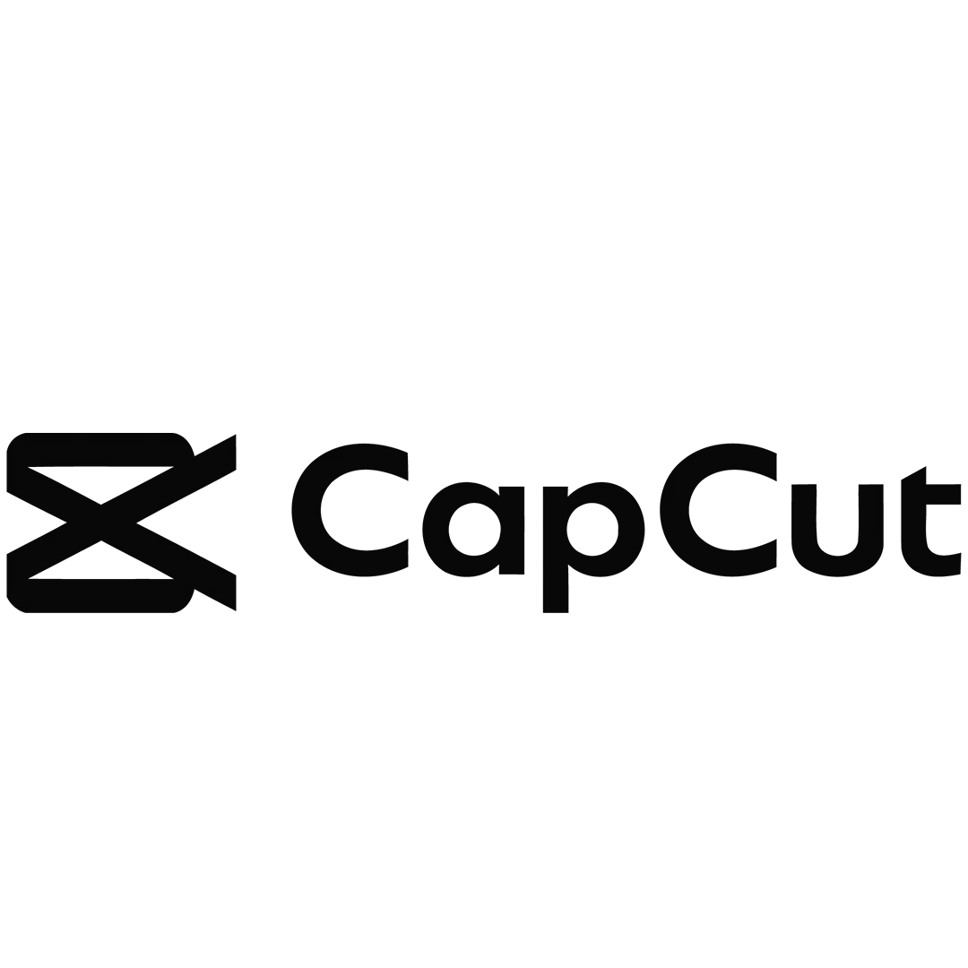 Logo do CapCut na seção de marcas atendidas pela Rei do Sticker