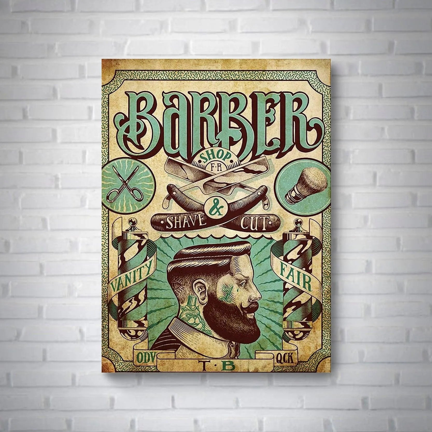 Quadro Barbearia V4 - Rei do Sticker