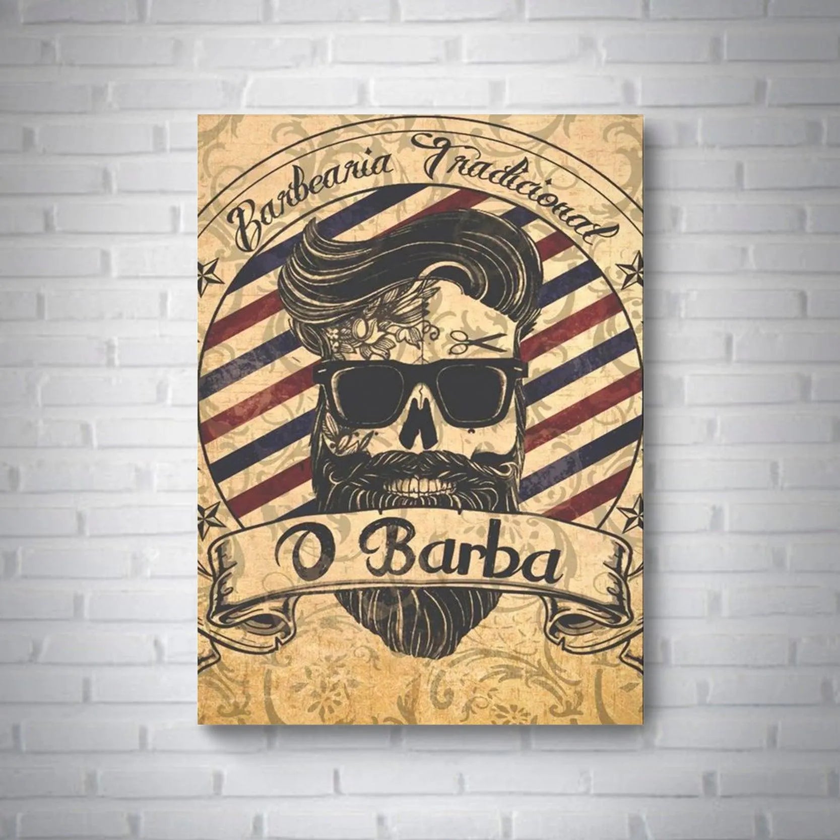 Quadro Barbearia V5 - Rei do Sticker