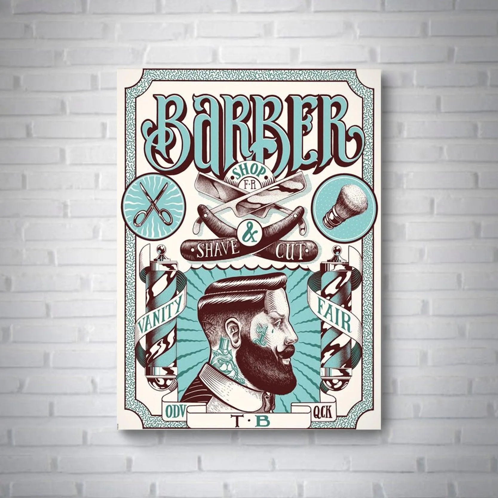 Quadro Barbearia V7 - Rei do Sticker