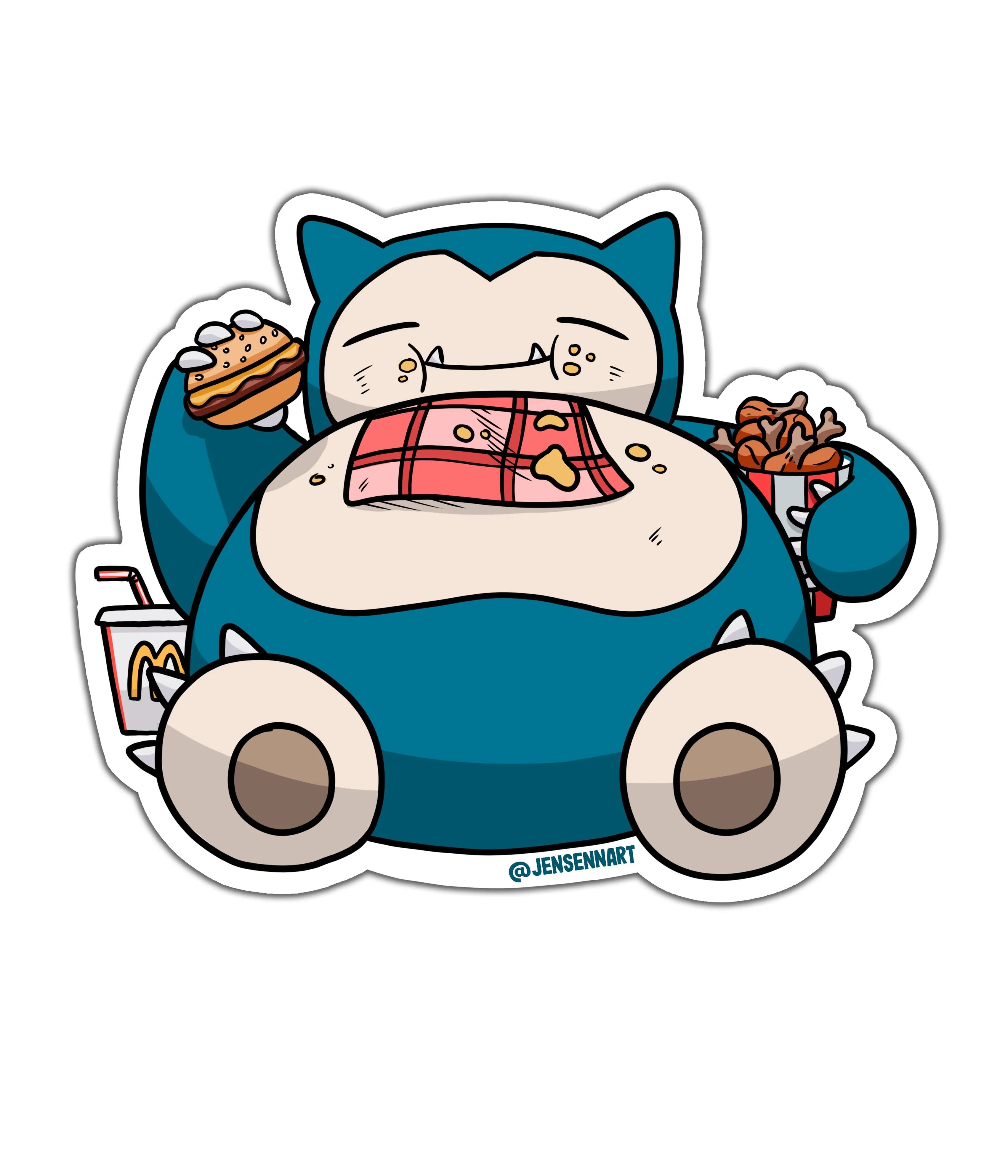 Snorlax - Rei do Sticker