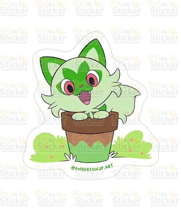 Sprigatito - Rei do Sticker