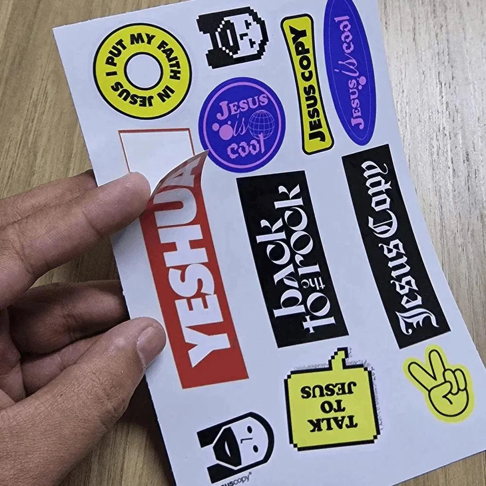 Sticker - 100 unidades 5,5 x 5,5 cm - Rei do Sticker