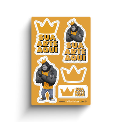 CARTELA DE ADESIVOS TRANSPARENTE COM TINTA BRANCA