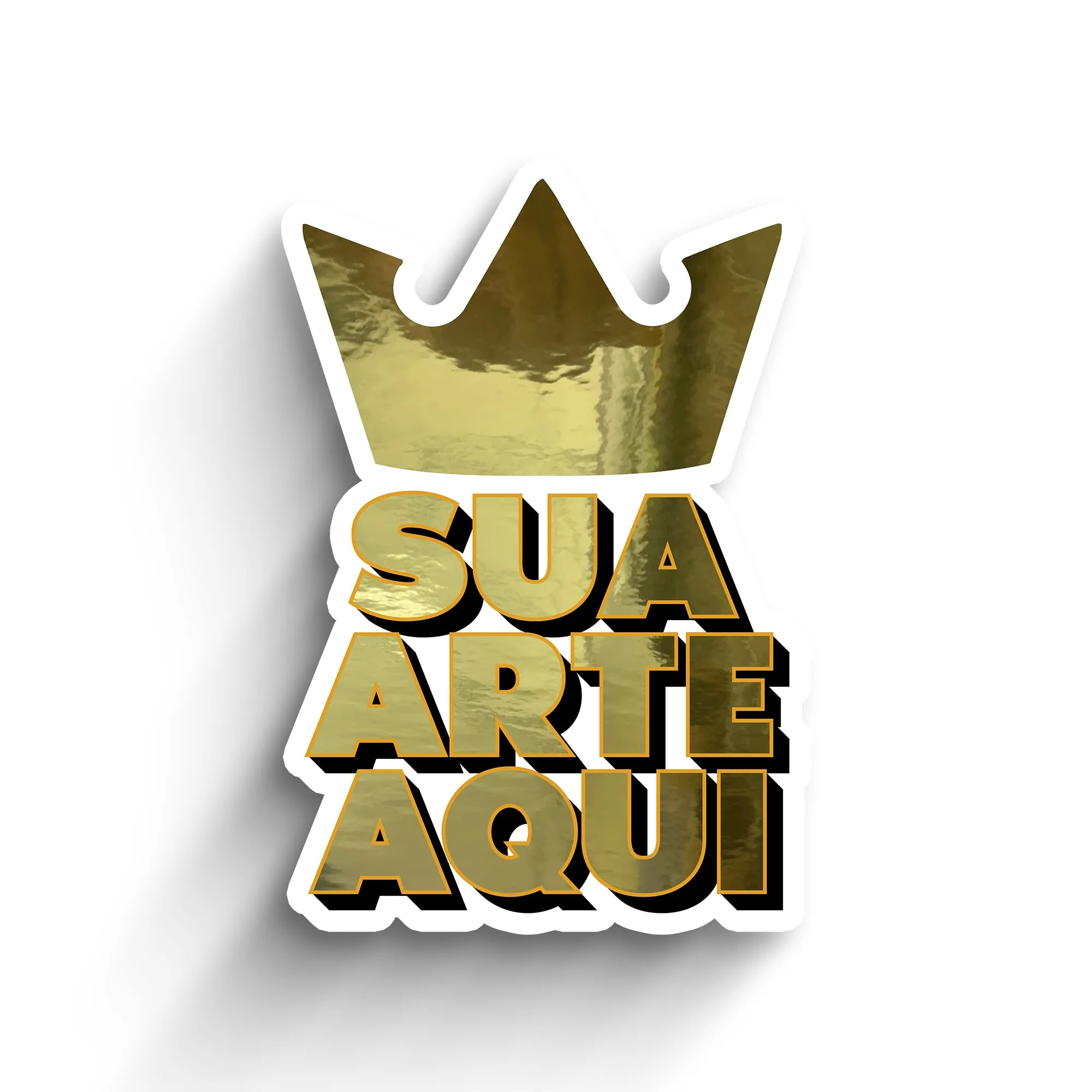 ADESIVO DOURADO - Rei do Sticker