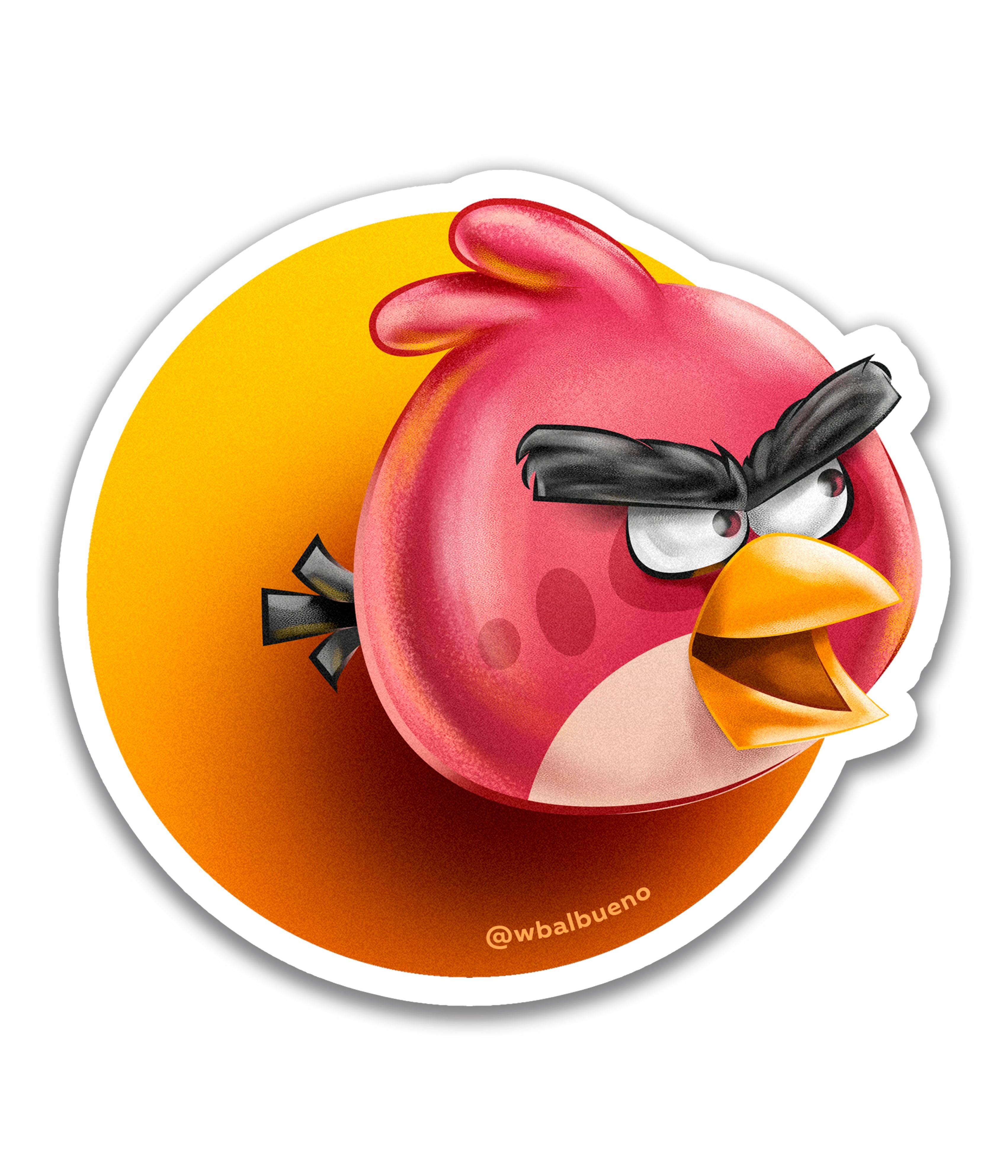 Angry birds red - Rei do Sticker