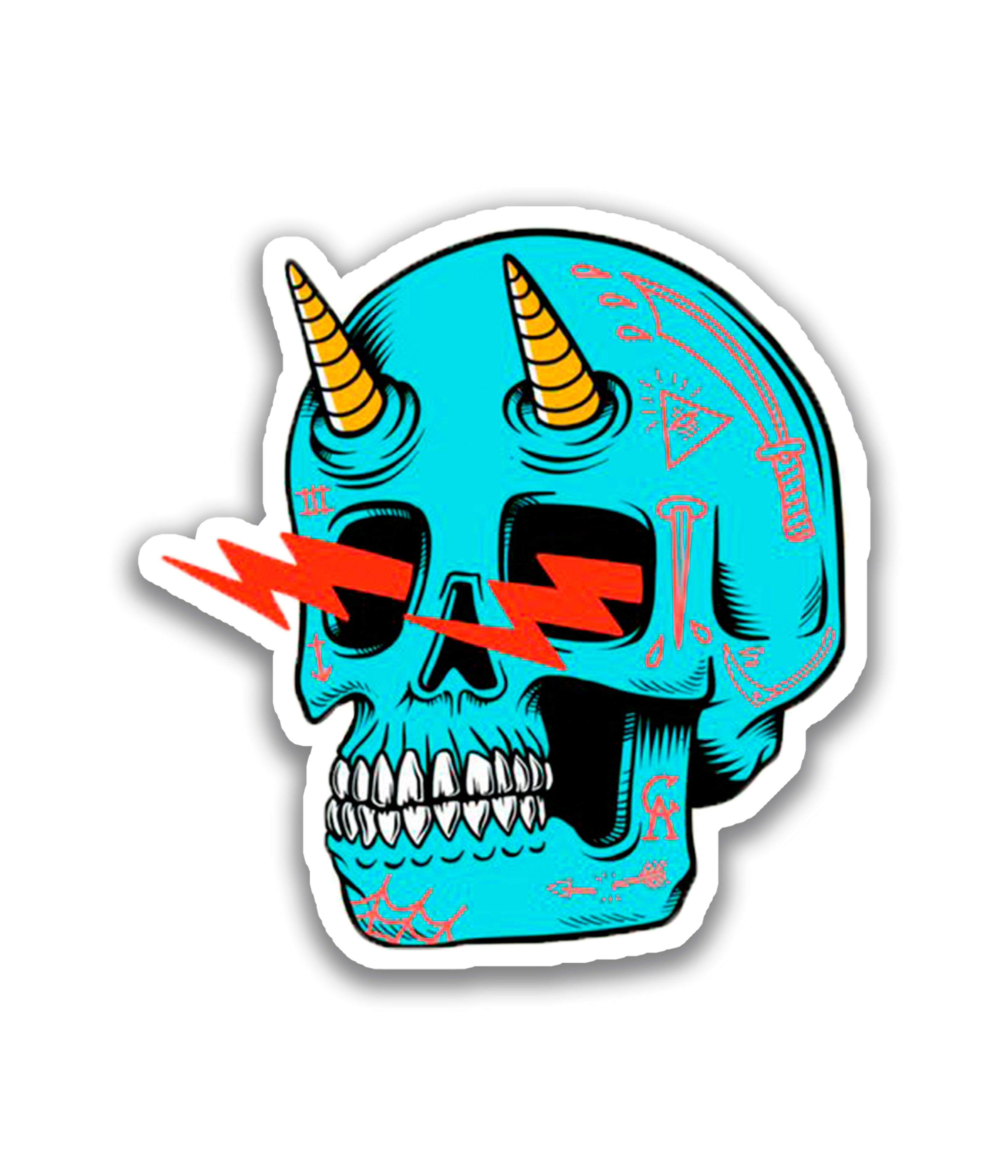 Blue skull - Rei do Sticker