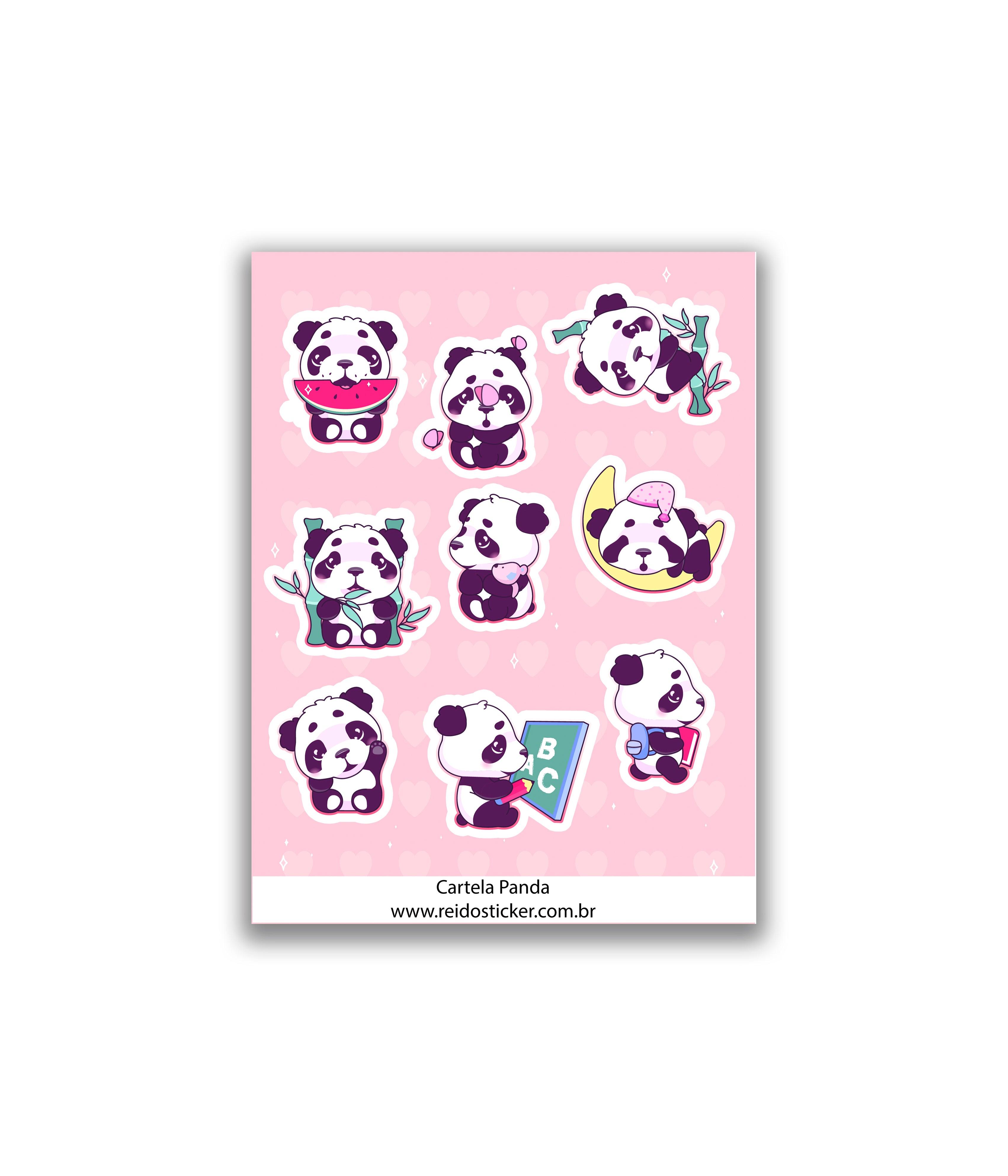 Cartela Panda - Rei do Sticker