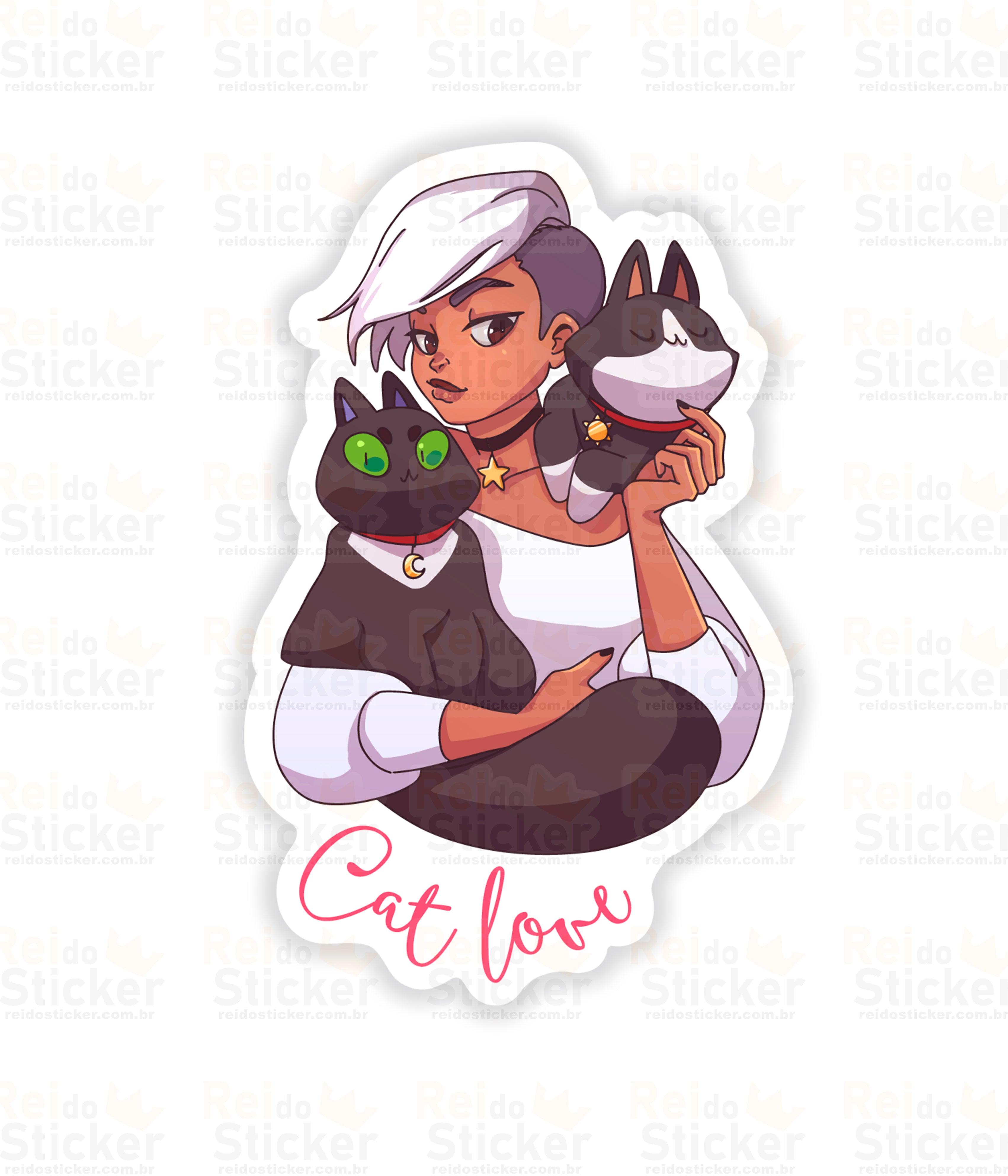 Cat Love V2 - Rei do Sticker