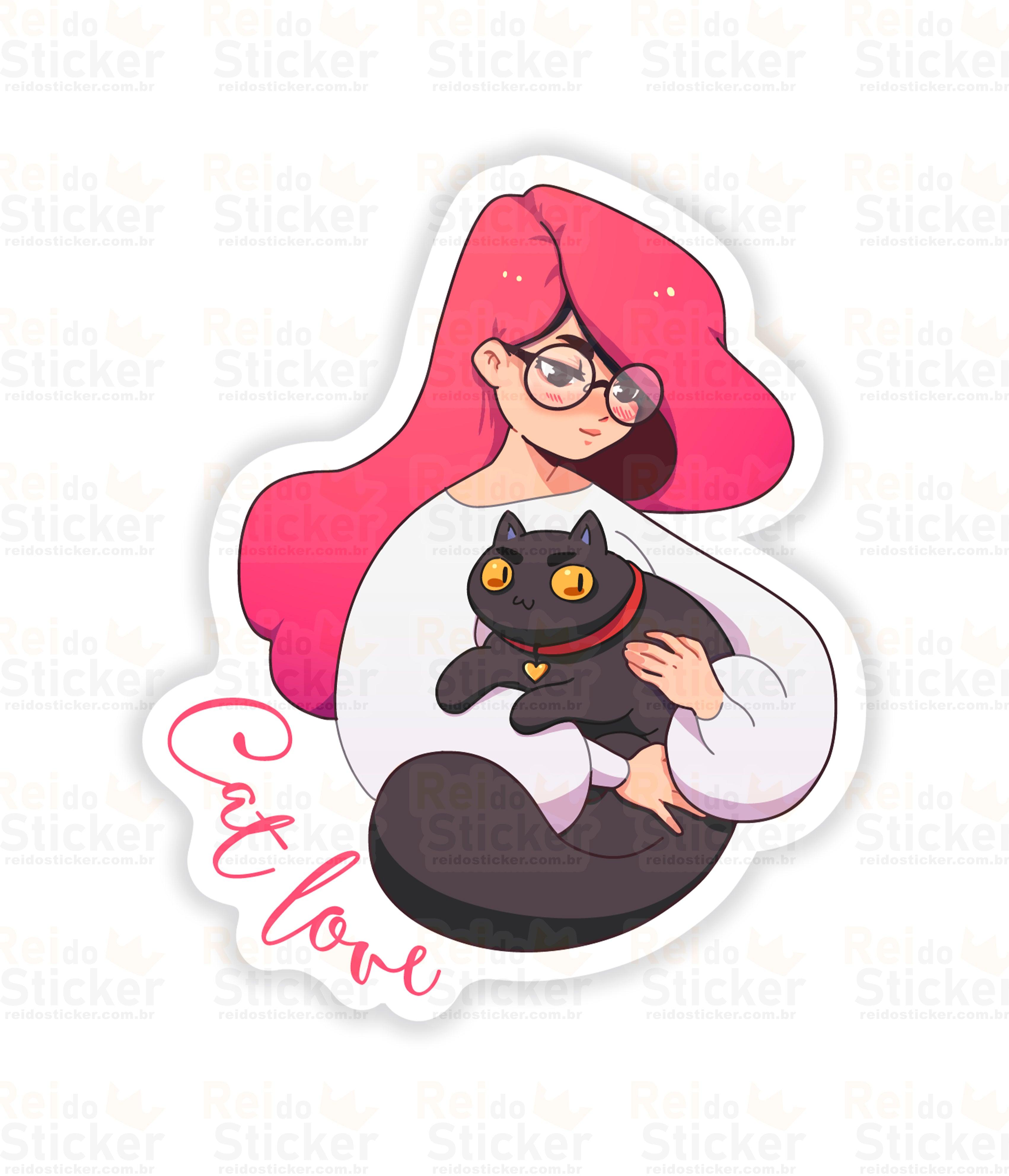 Cat Love V4 - Rei do Sticker