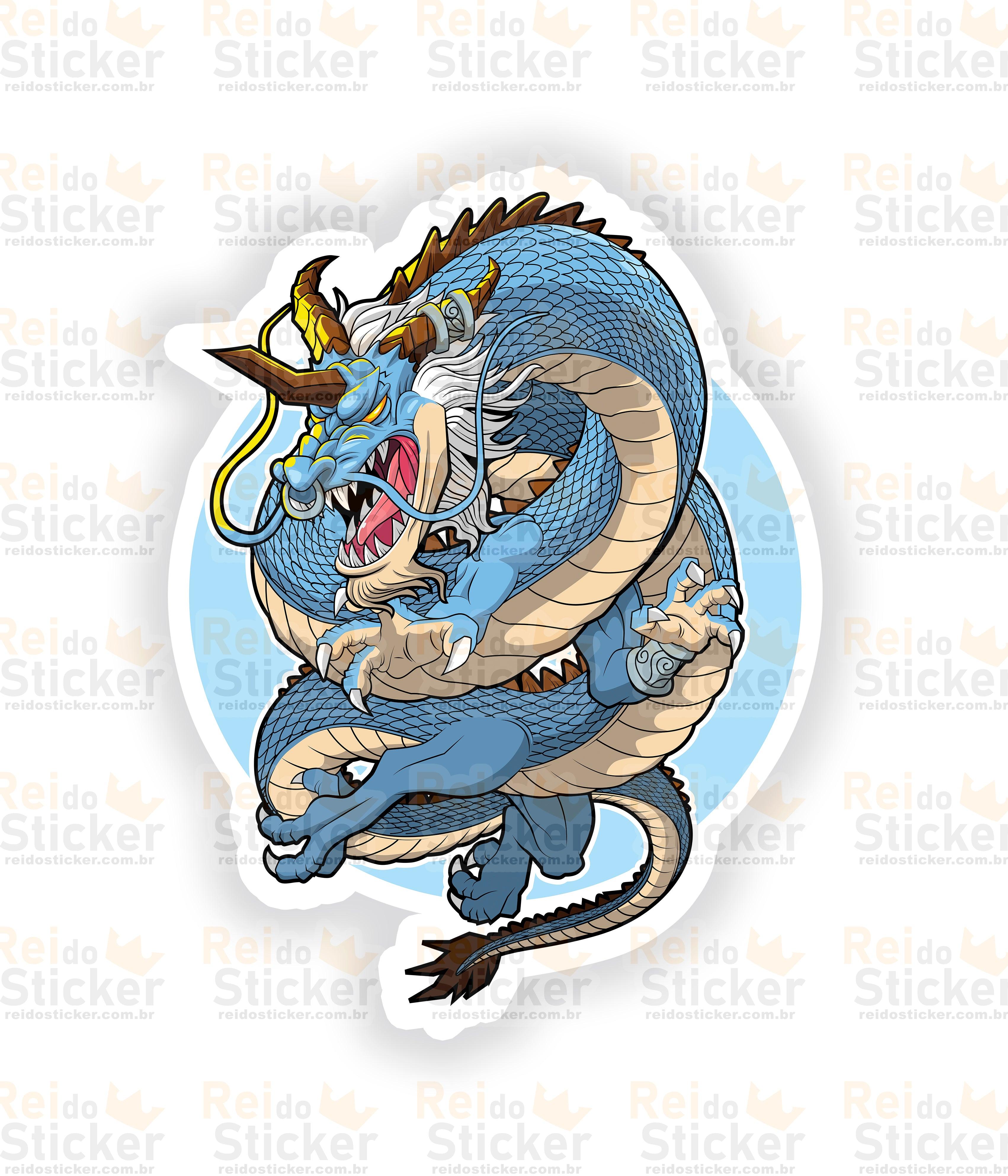 Dragão Azul - Rei do Sticker