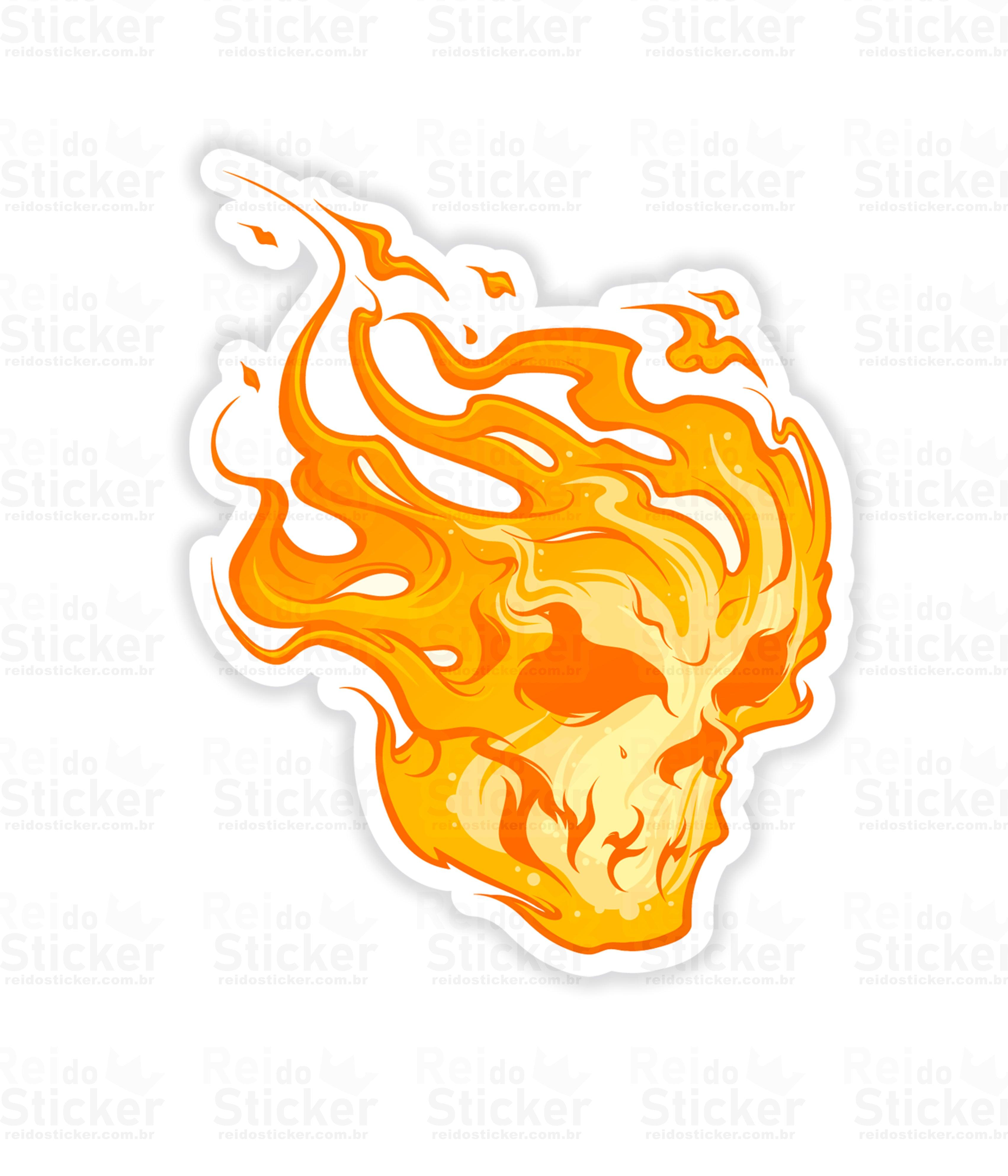 Fire Skull - Rei do Sticker