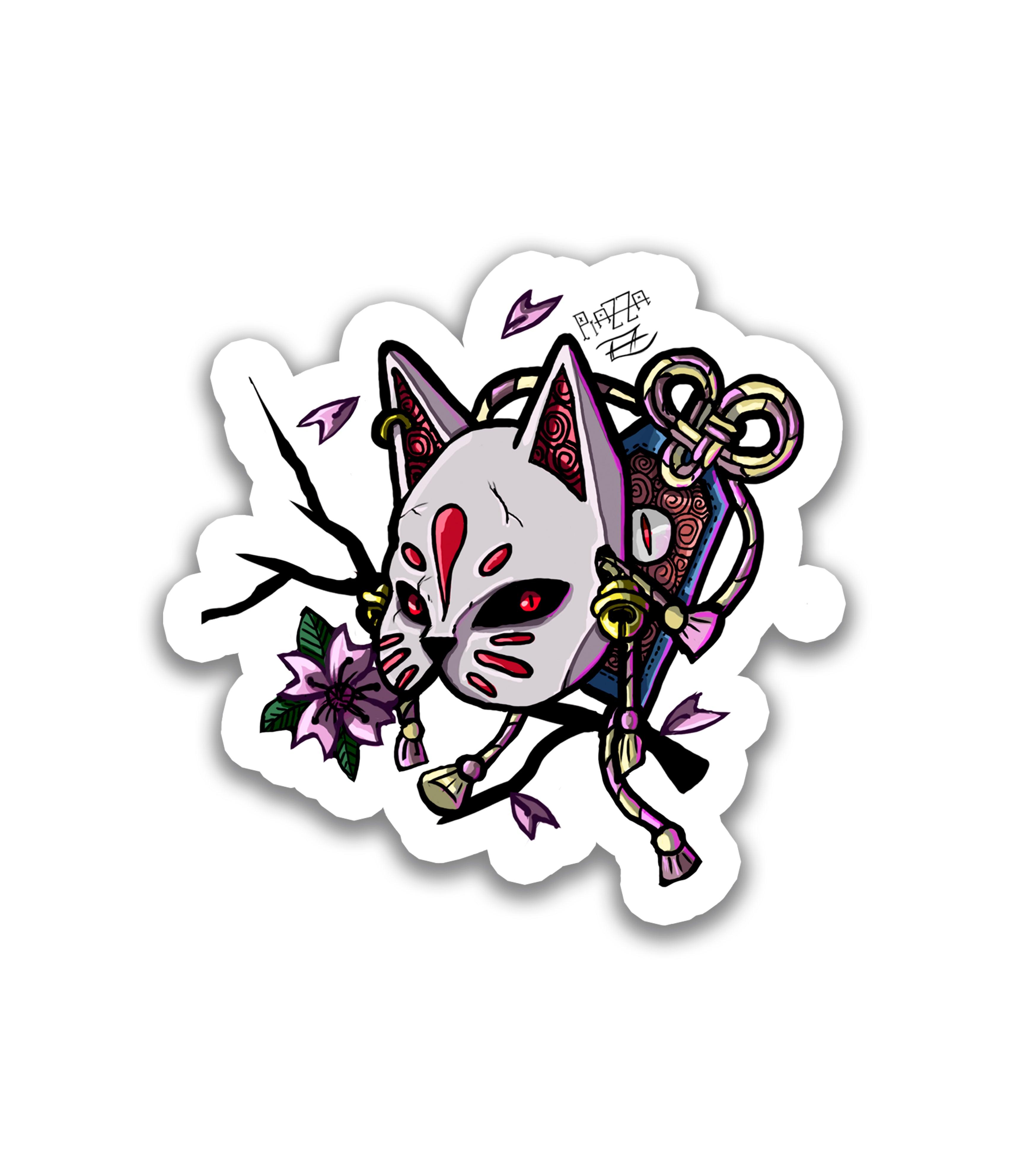 Fox mask - Rei do Sticker
