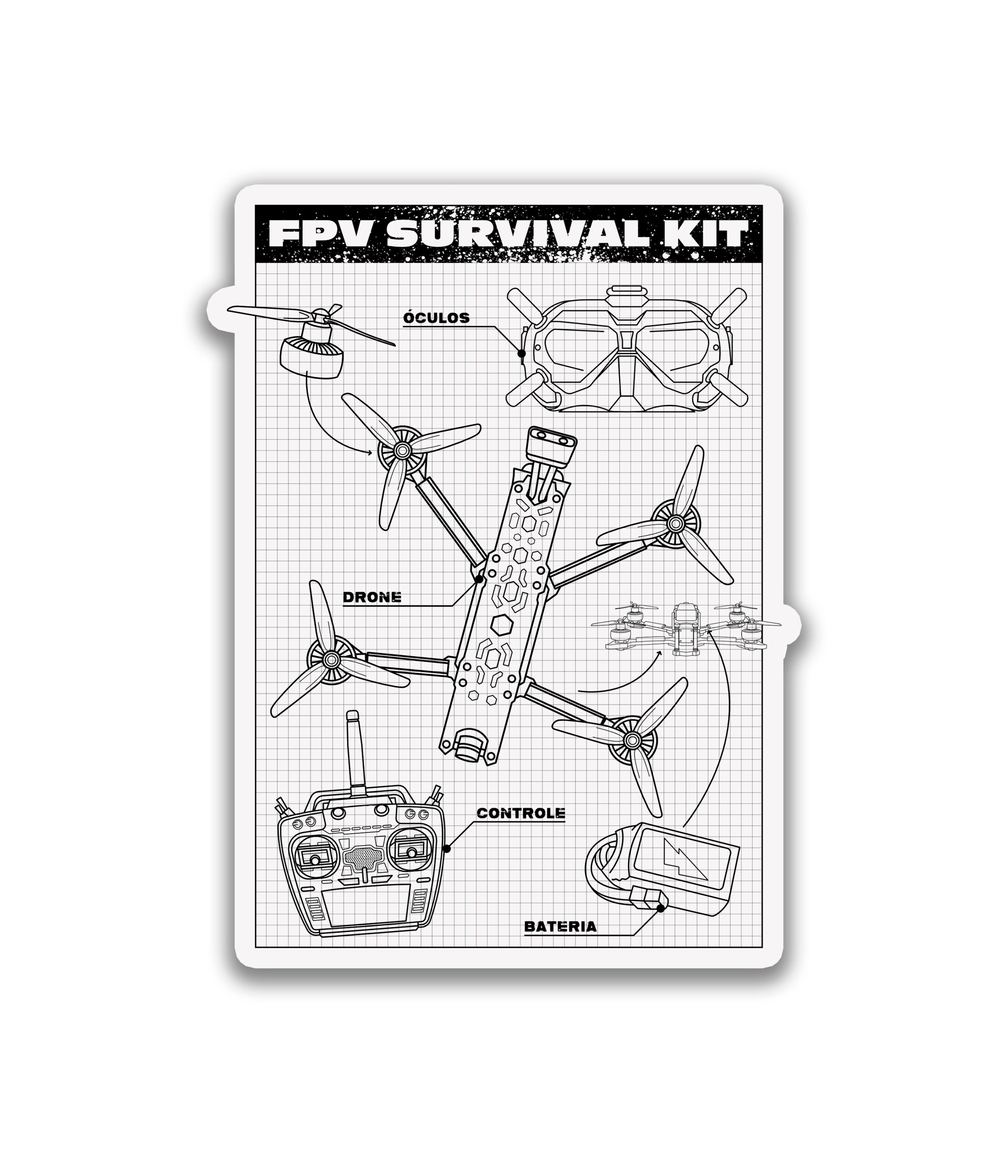 Fpv Survival Kit - Rei do Sticker