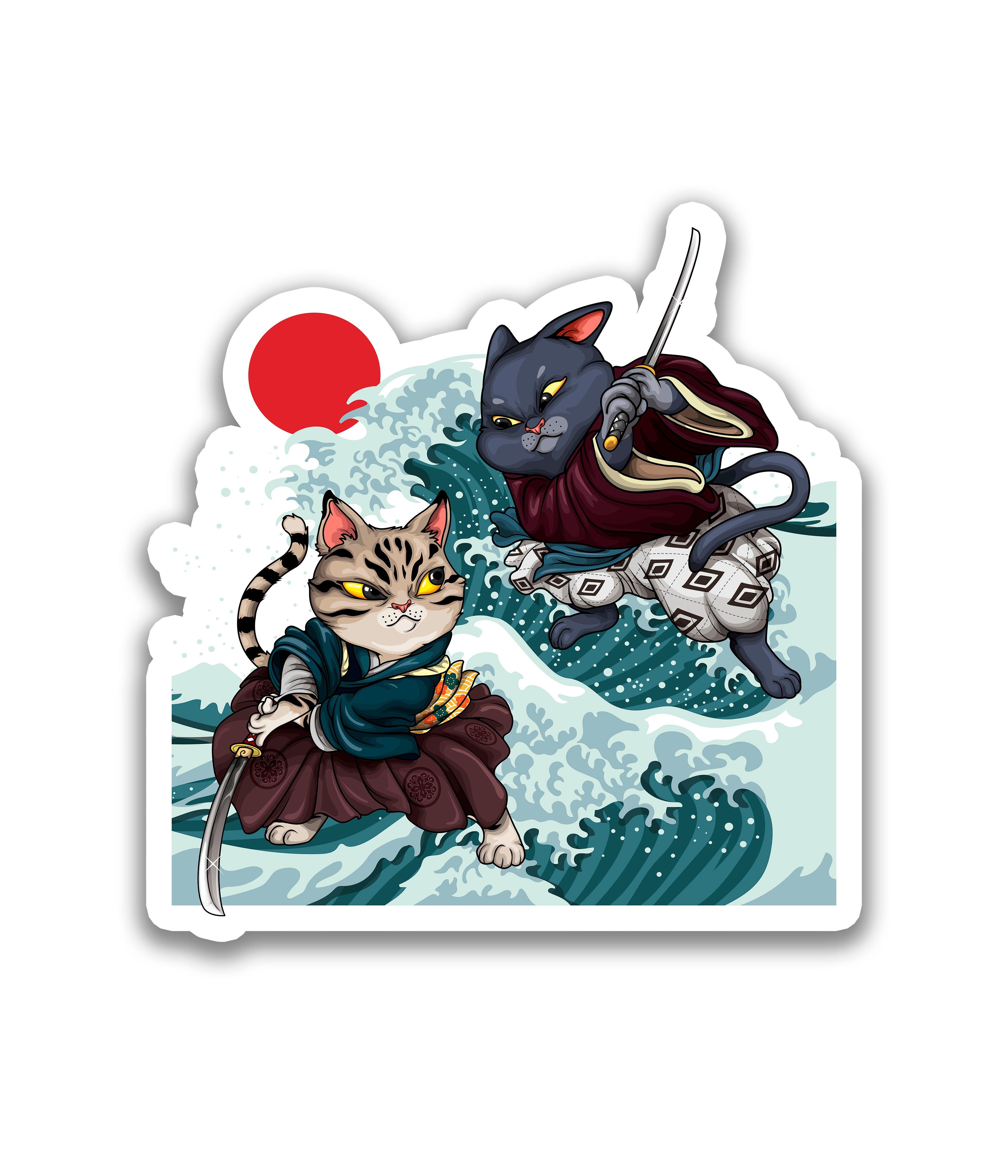 Gato Samurai - Rei do Sticker