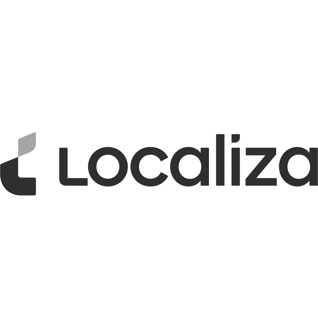Logo da Localiza na seção de marcas atendidas pela Rei do Sticker