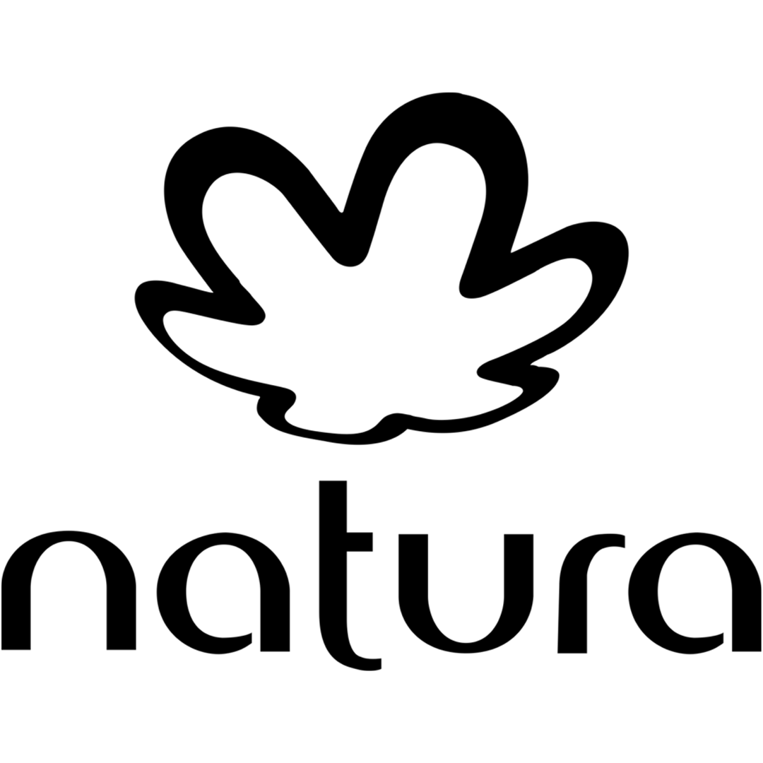 Logo da Natura na seção de marcas atendidas pela Rei do Sticker
