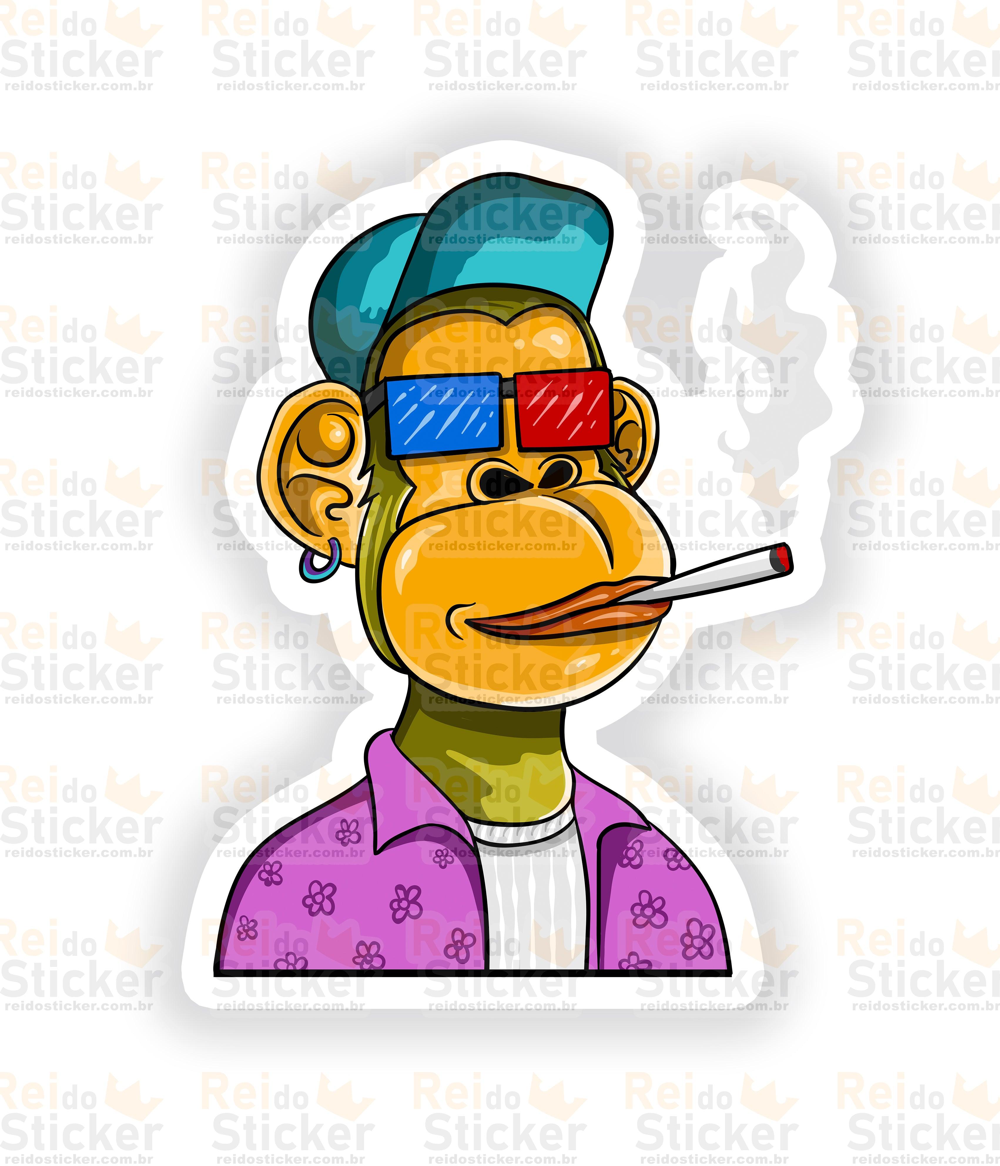 Macaco Fumante - Rei do Sticker