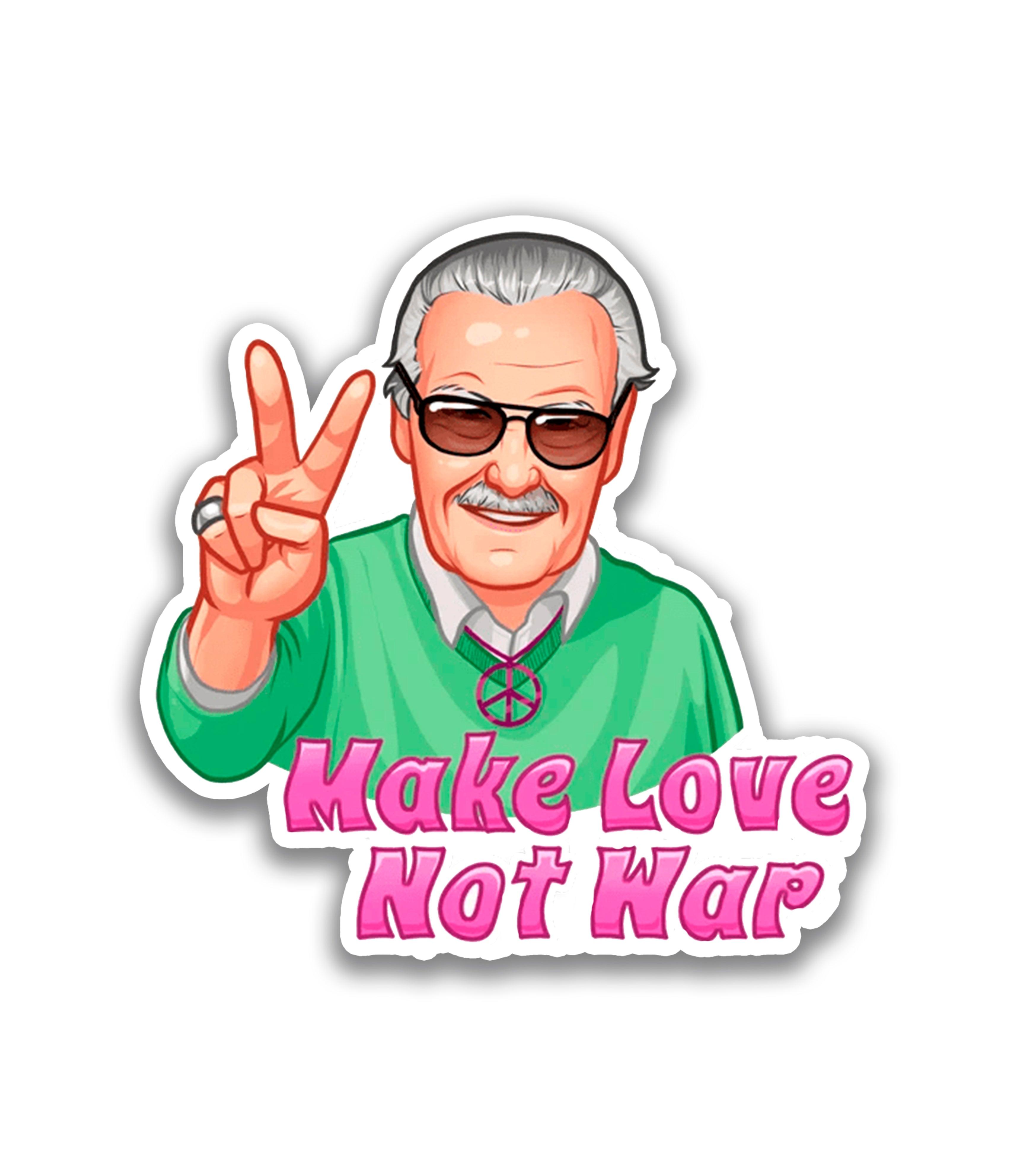 Make love, not war - Rei do Sticker