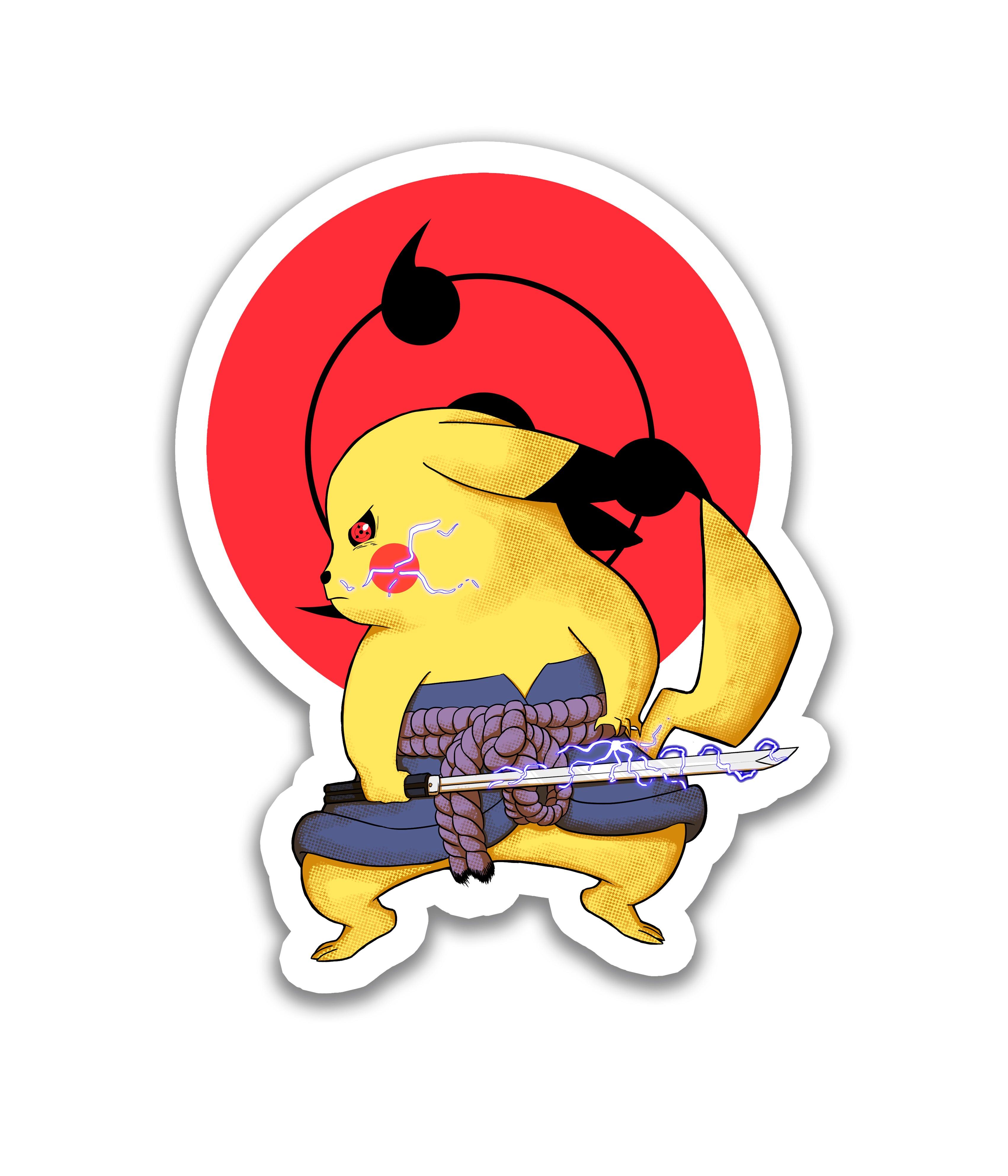 pikachu uchiha - Rei do Sticker