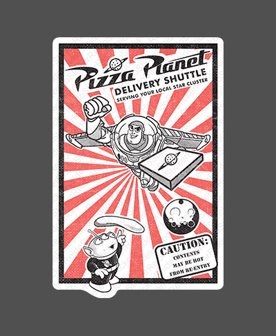 Pizza Planet - Rei do Sticker