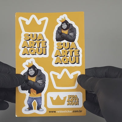 CARTELA DE ADESIVOS TRANSPARENTE COM TINTA BRANCA