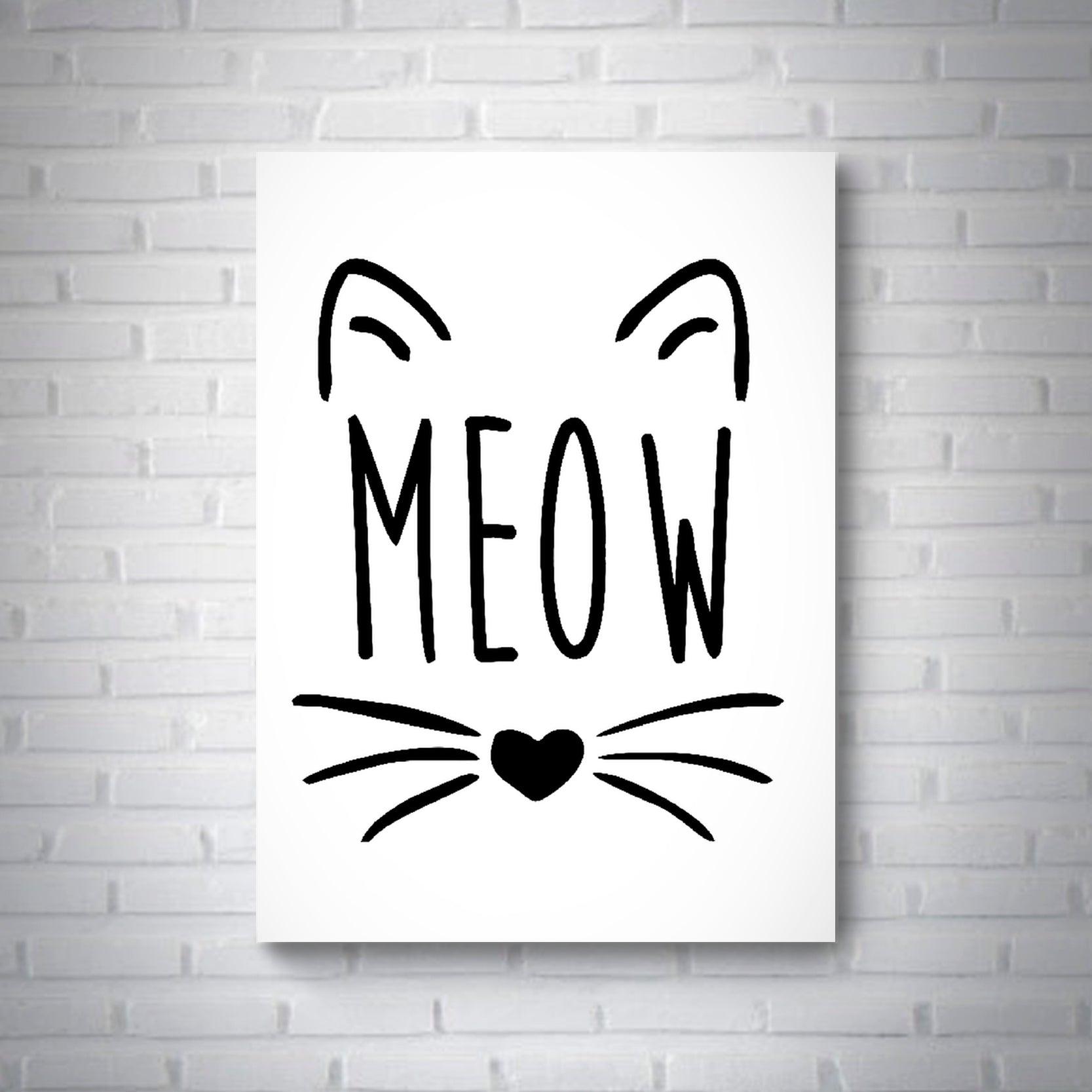 Quadro Meow - Rei do Sticker