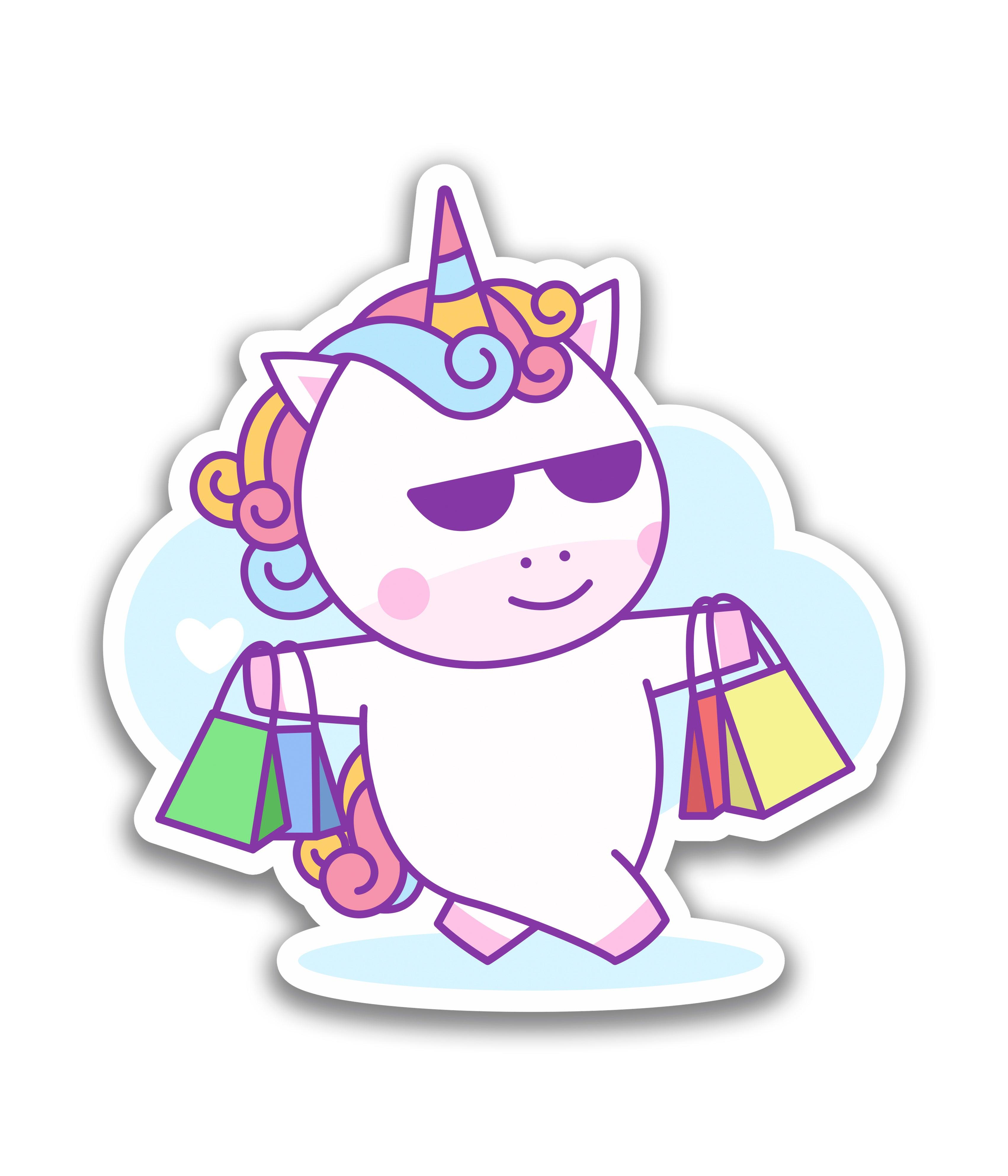 Unicorn shopping - Rei do Sticker