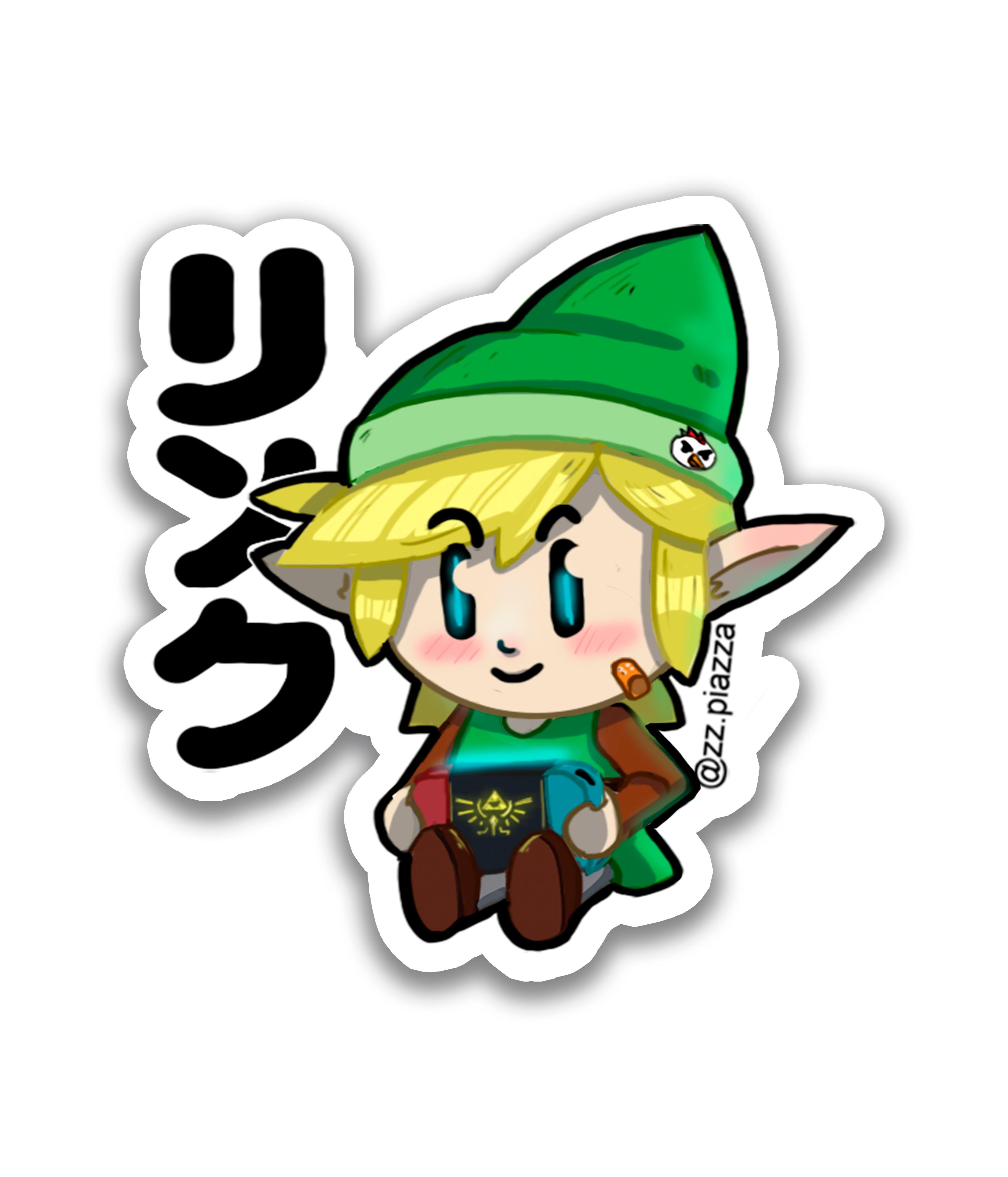 Zelda - Link jogando - Rei do Sticker